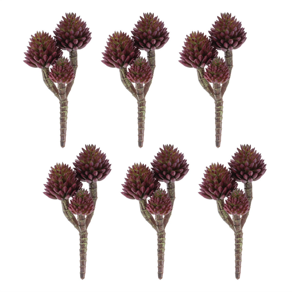 Succulent Plant Pick (Set of 6) -Ship Only