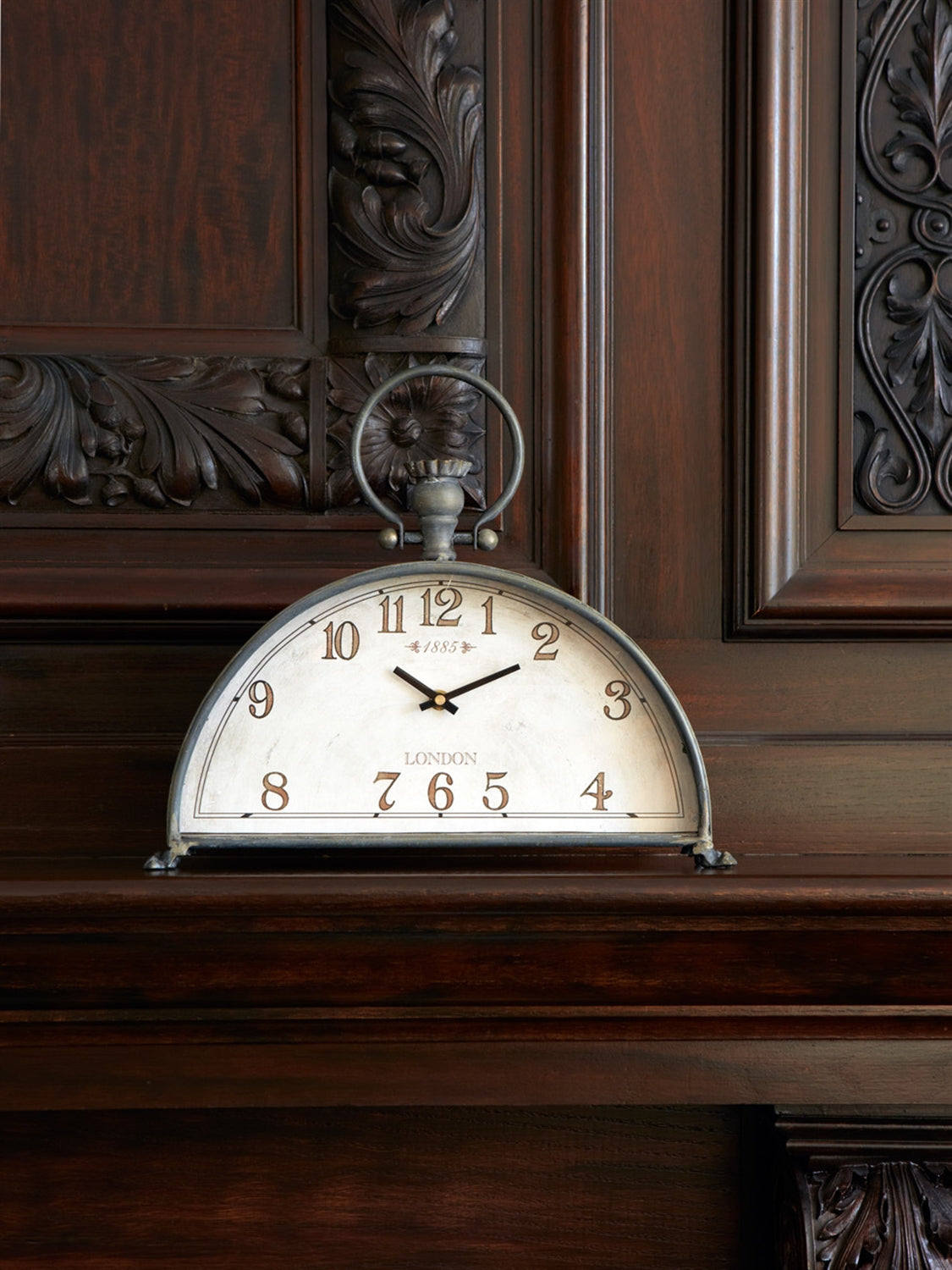 Antique Style Mantle Clock 15"L -Ship Only