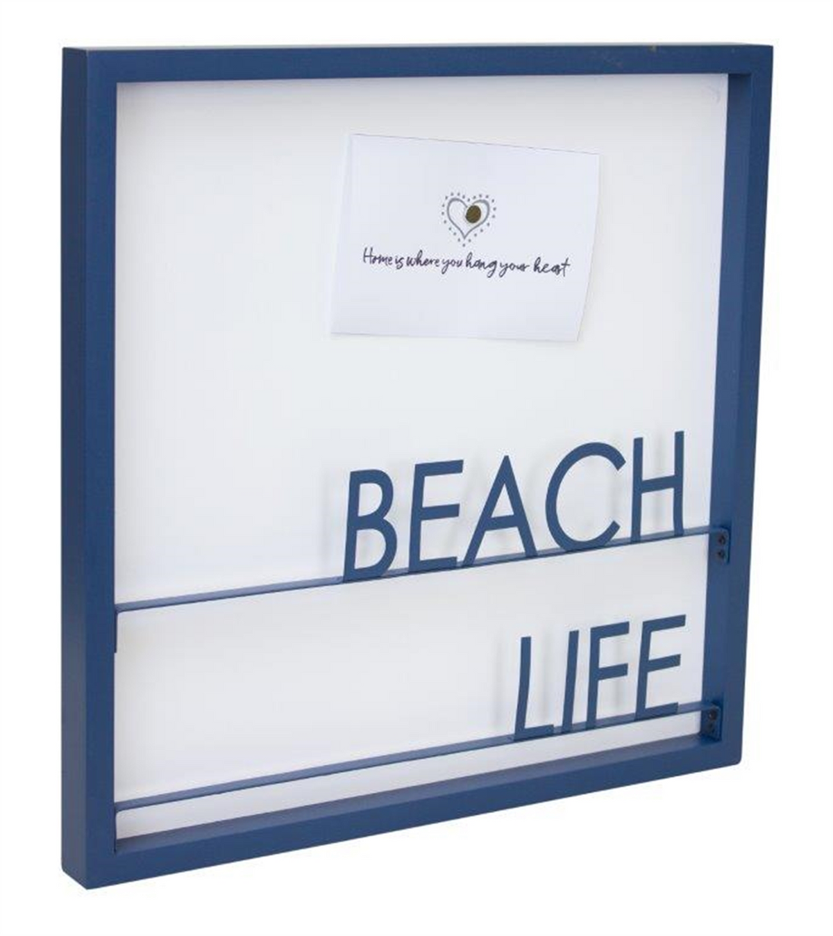 Beach Life Memo Board 15.75”SQ Metal/MDF -Ship Only