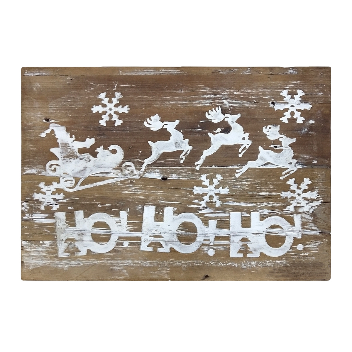 Wood "Ho Ho Ho" Wall Sign 19.5"L -Ship Only