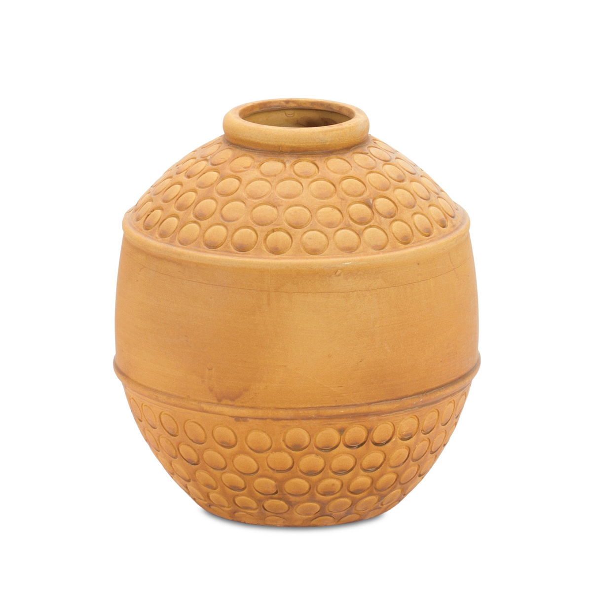 Bubbled Terra Cotta Vase 8"H -Ship Only