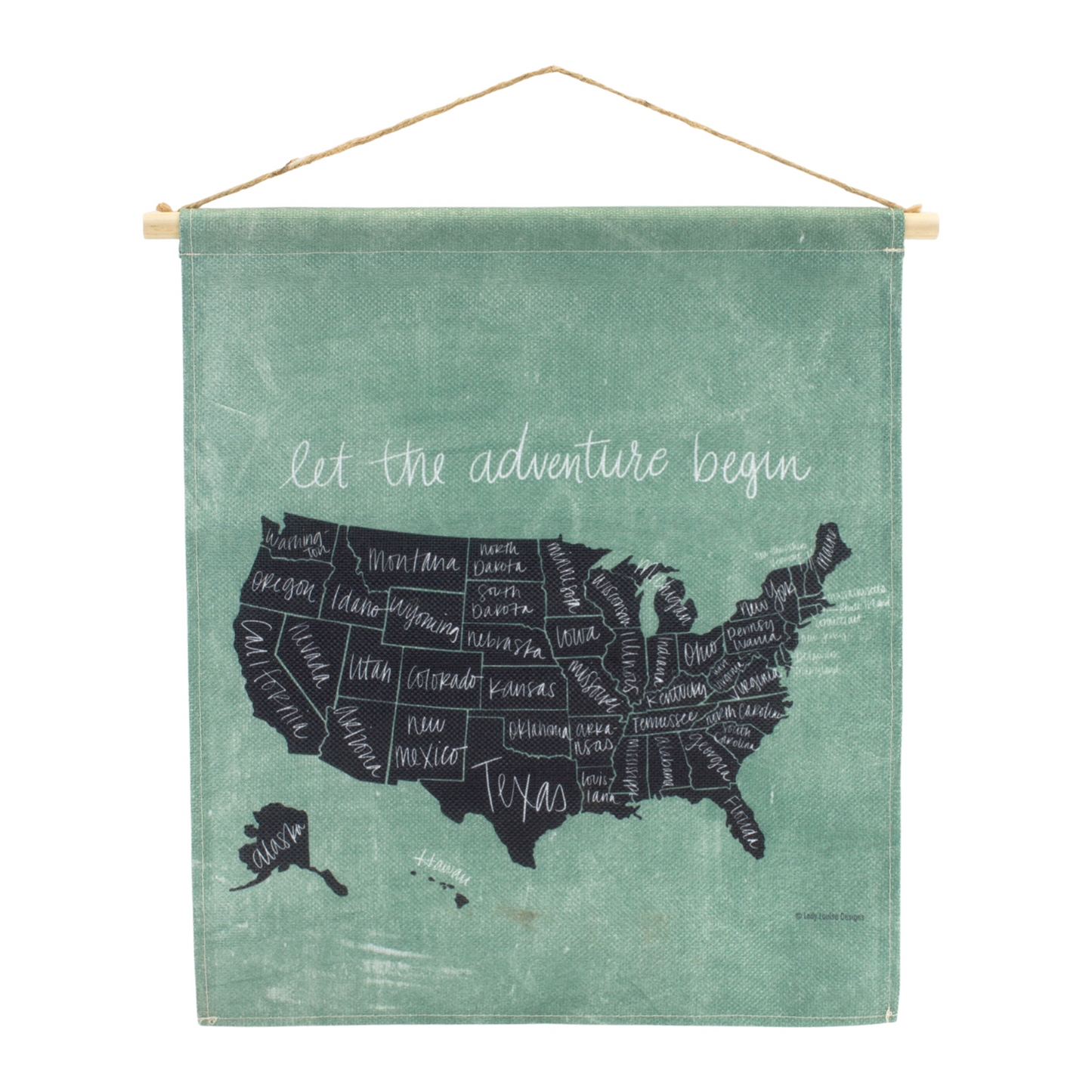 United States Linen Wall Hanging 18.5"H -Ship Only