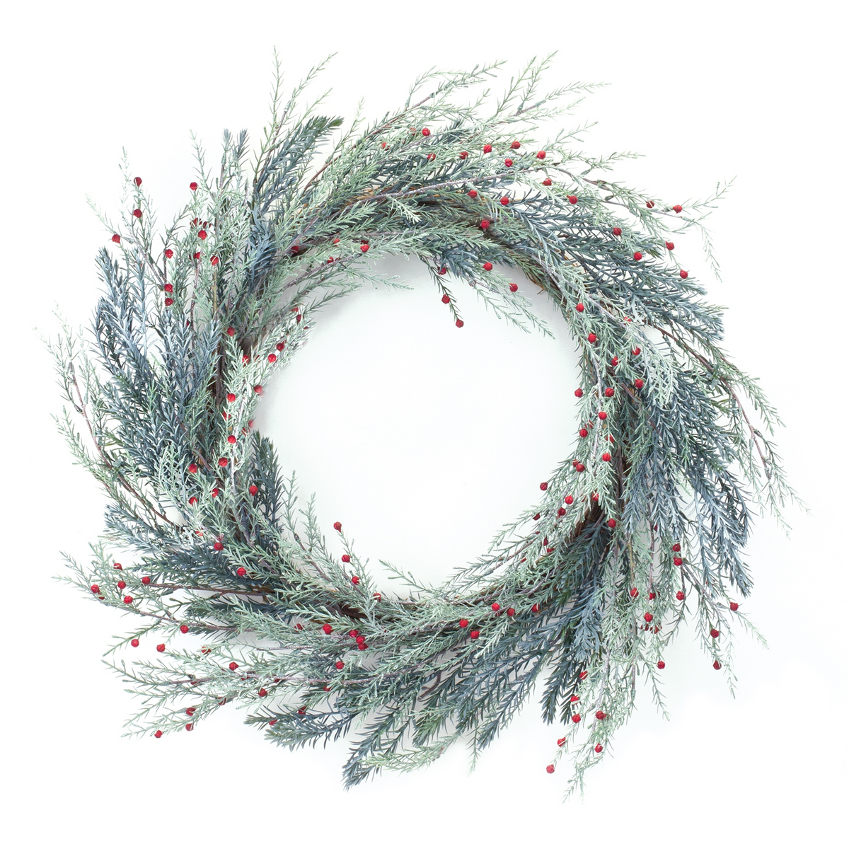 Mixed Pine Berry Wreath 24"D -Ship Only