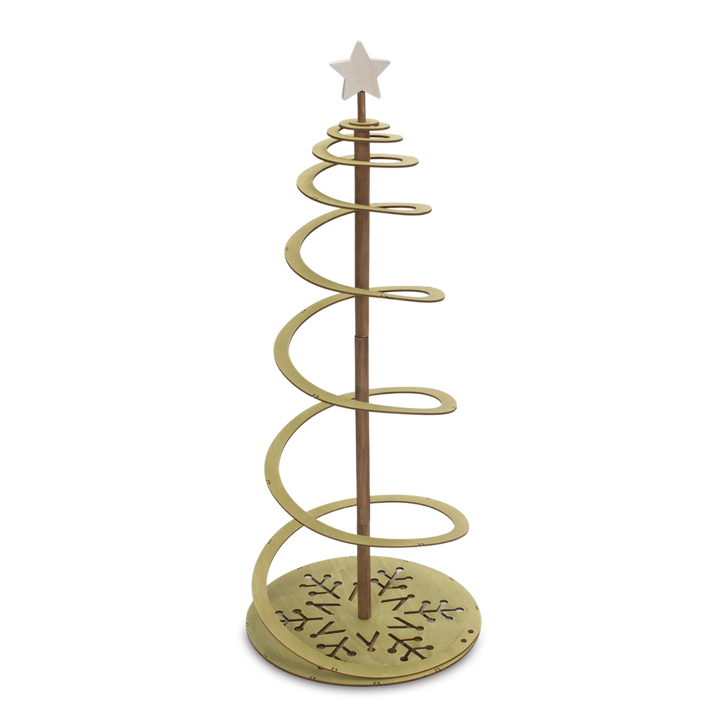 Spiral Wood Pine Tree 38.5"H -Ship Only