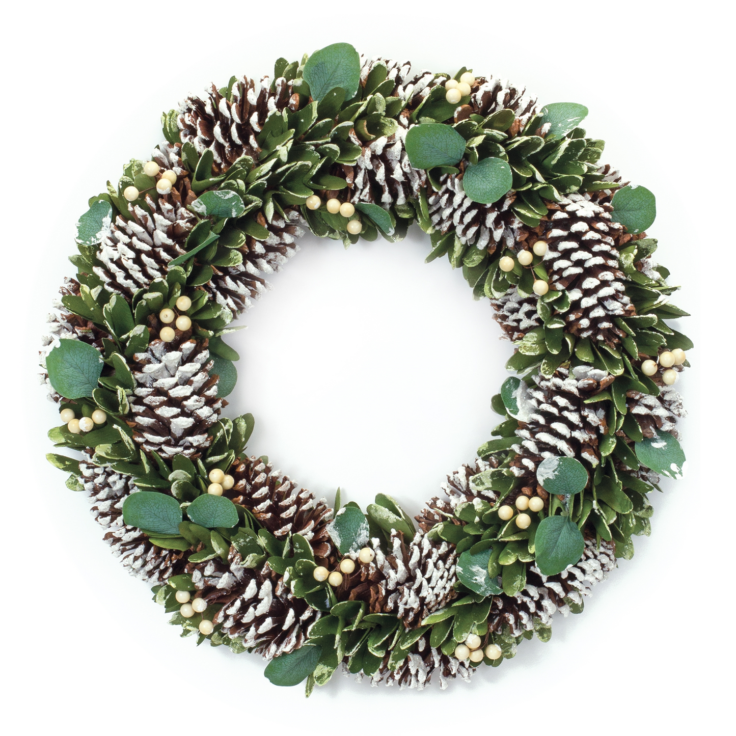 Cone and Berry Wreath 20"D -Ship Only