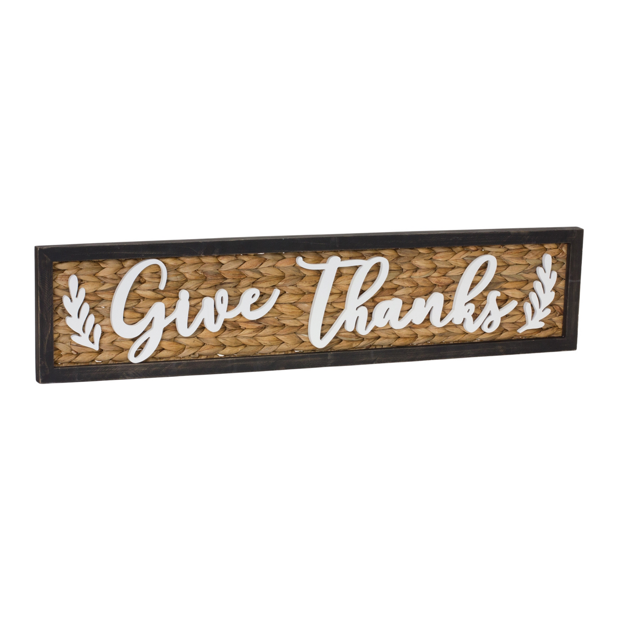 Woven Give Thanks Sign 32"L -Ship Only