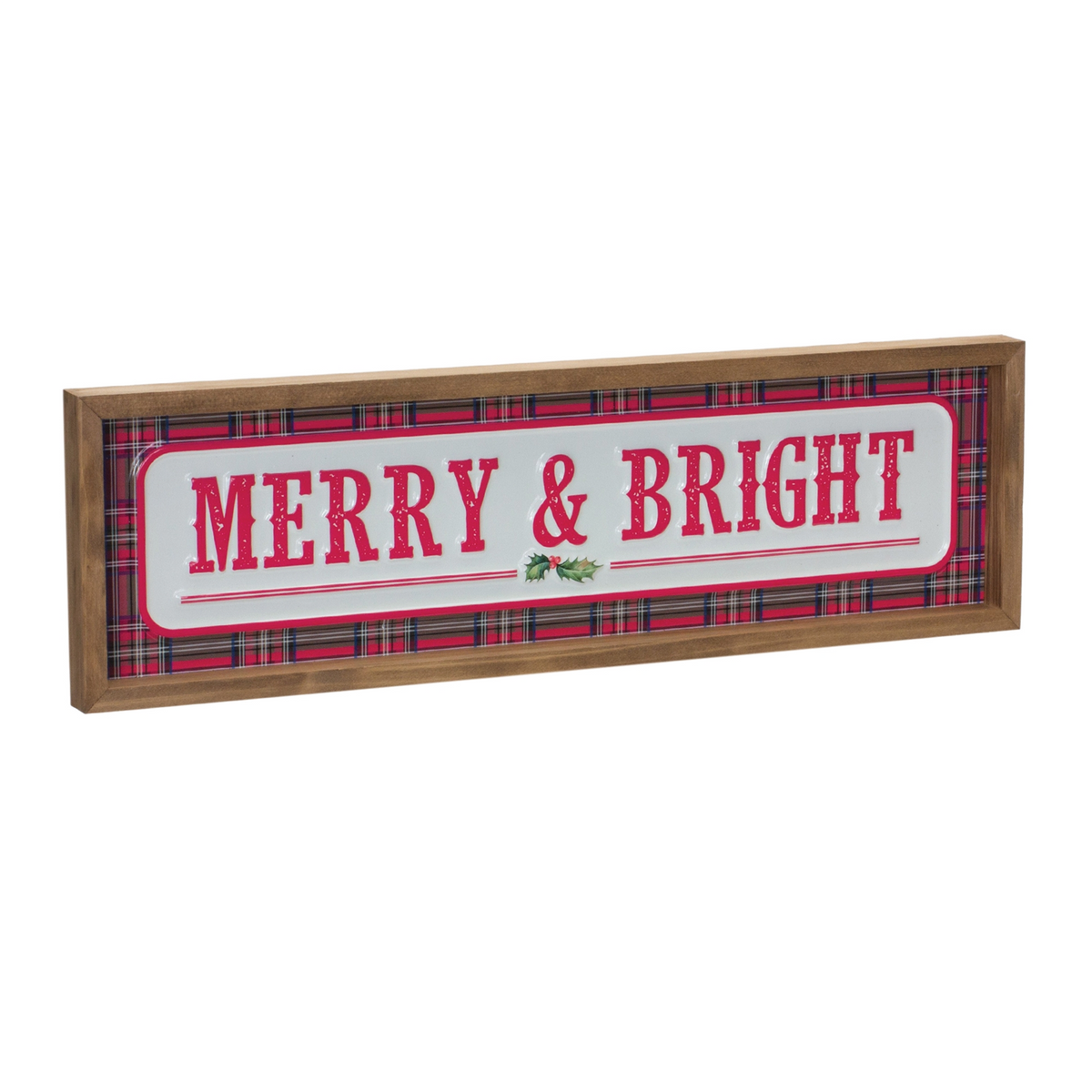 Merry & Bright Sign 19.75"L -Ship Only