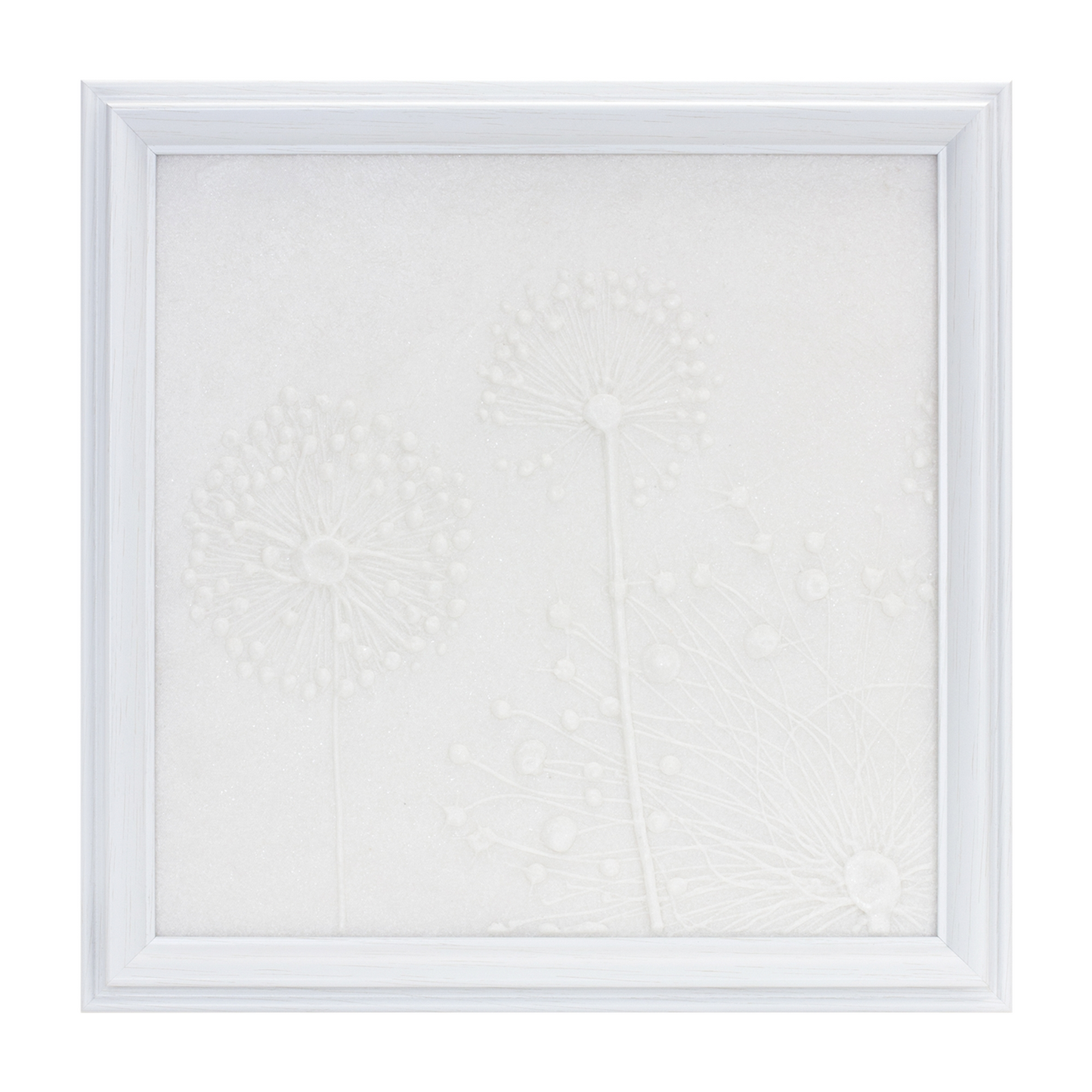 Stone Dandelion Wall Plaque 18.25"SQ -Ship Only