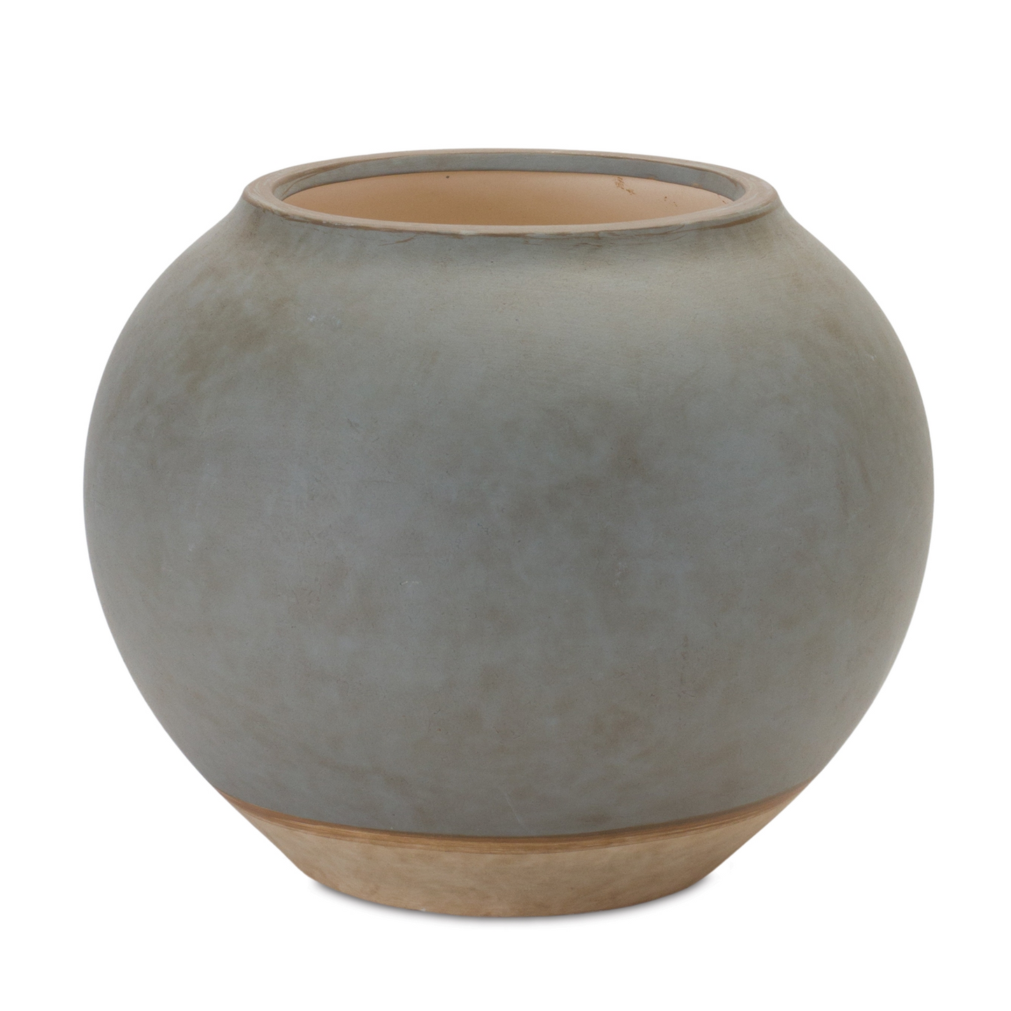 Two Tone Ceramic Vase 8.5"D -Ship Only