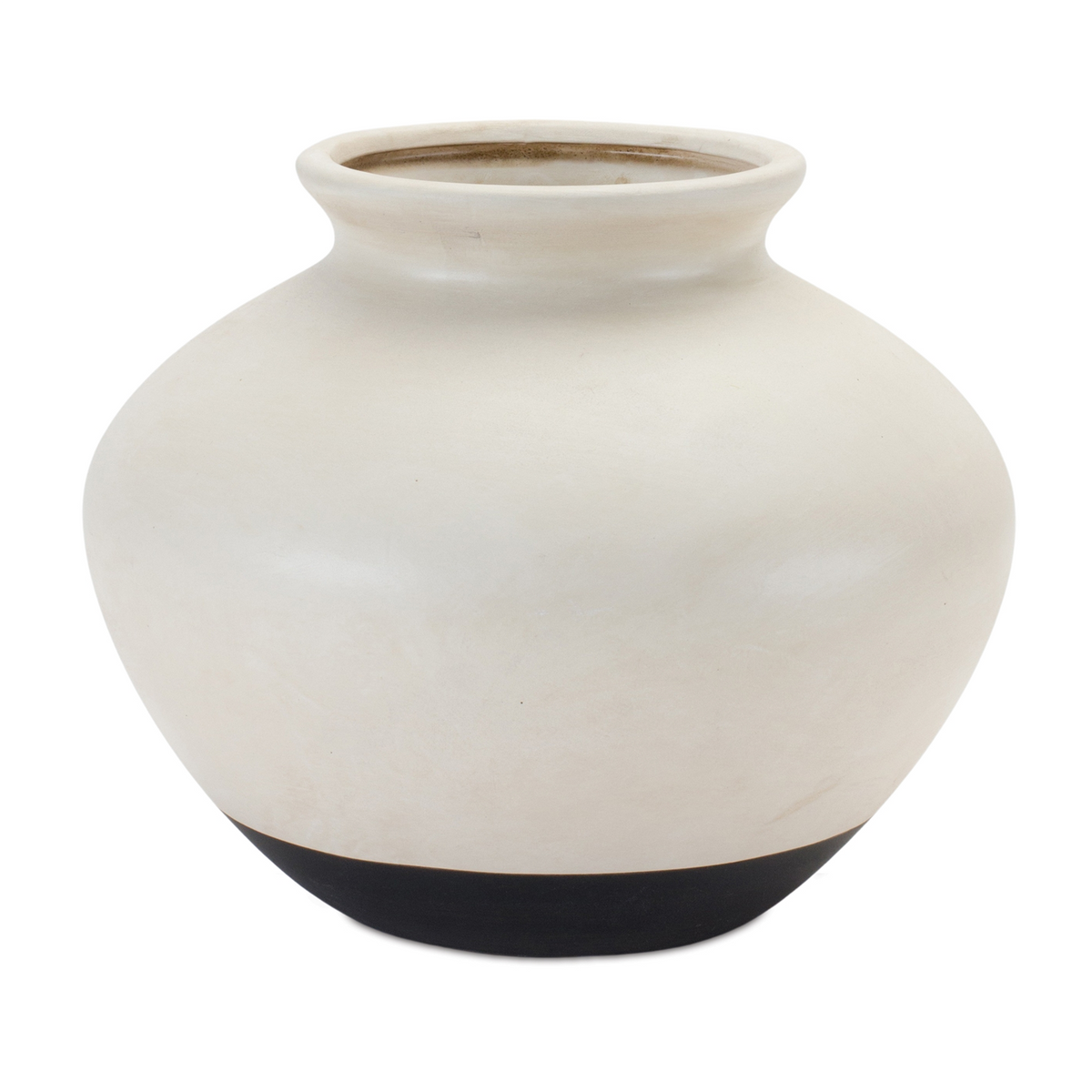 Two Tone Ceramic Vase 9"D -Ship Only