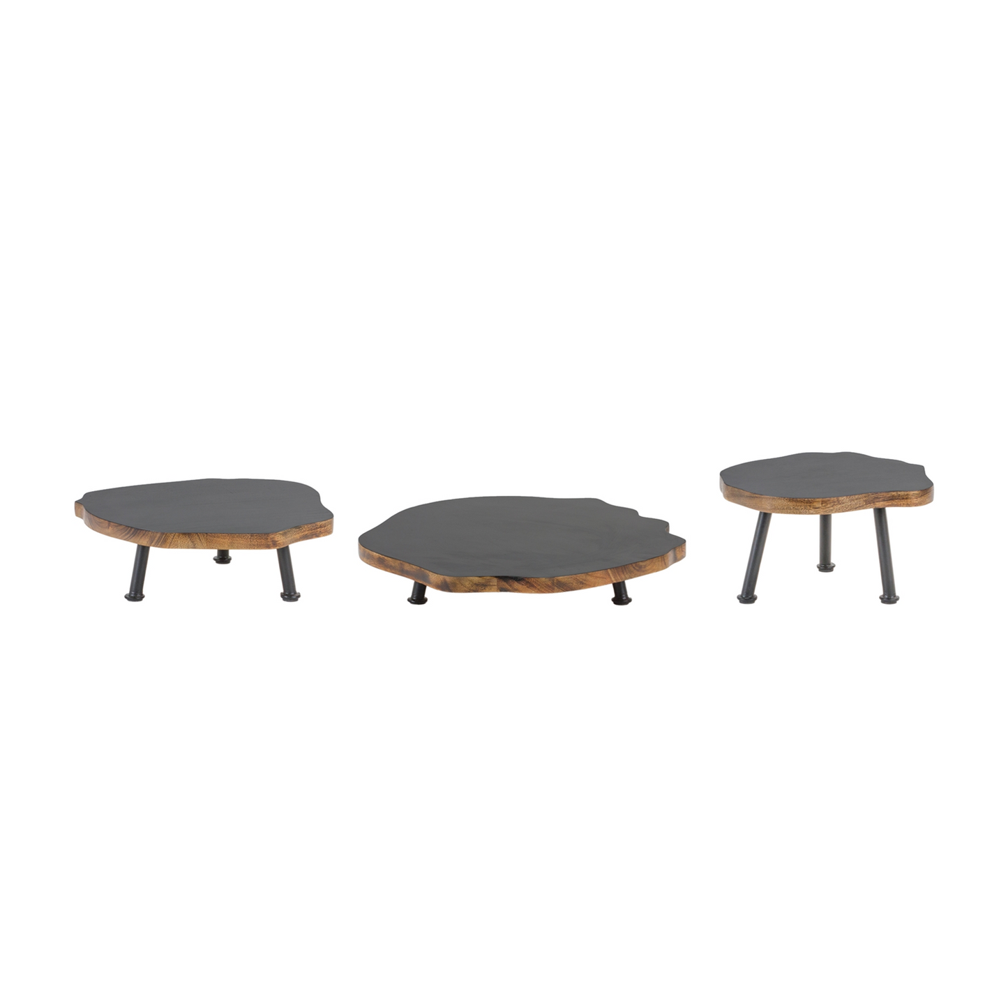 Tree Disc Pedestal Tray (Set of 3) -Ship Only