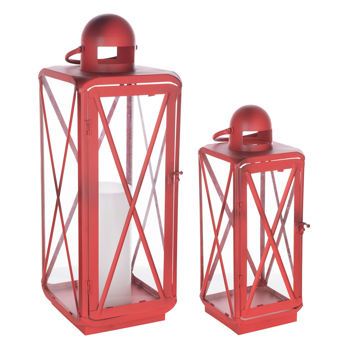 Traditional Curved Metal Lantern (Set of 2) -Ship Only