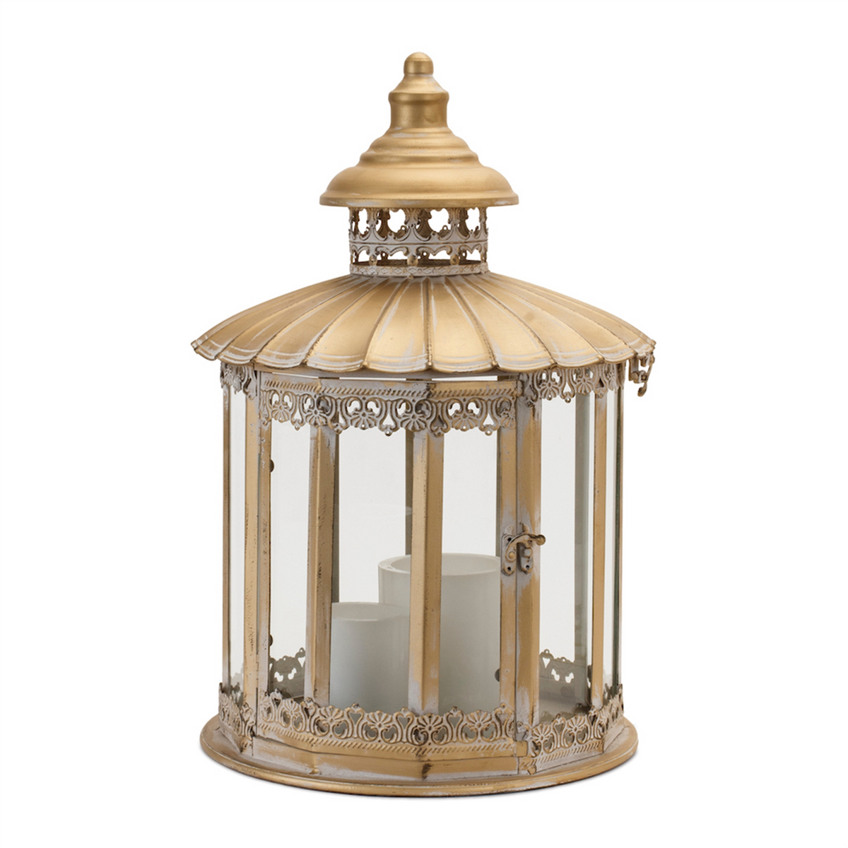 Lantern 13.75"D x 20"H Metal/Glass -Ship Only