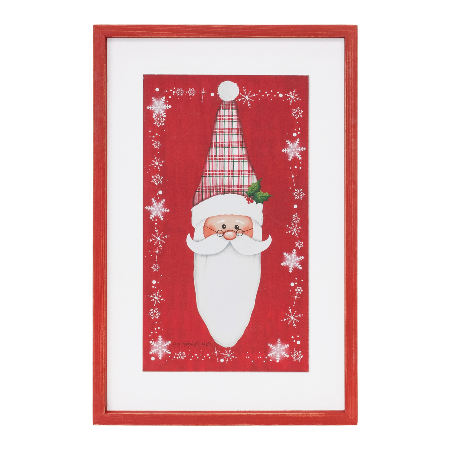 Traditional Santa Snowflake Wall Plaque 18"H -Ship Only
