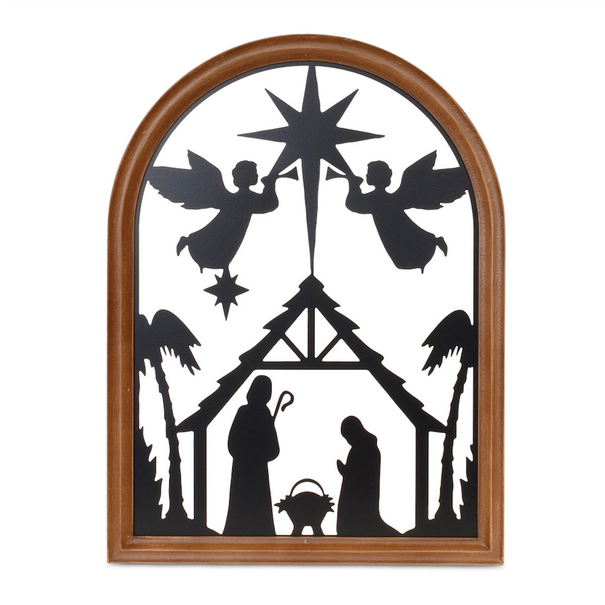 Nativity Plaque 12"L x 16"H Metal/MDF -Ship Only