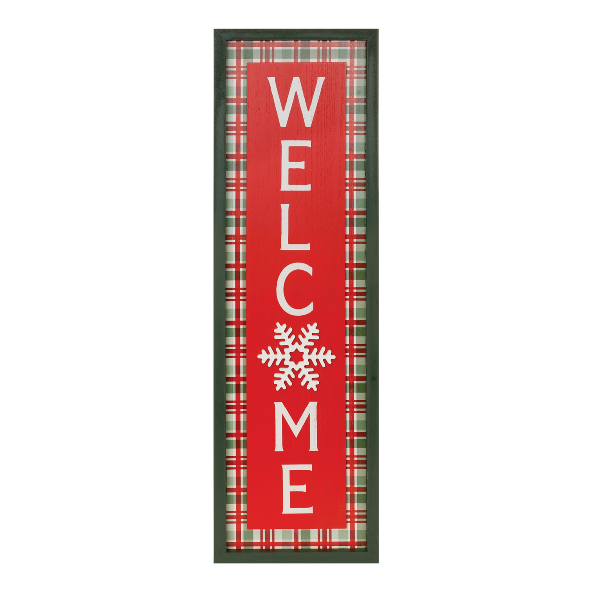 Framed Winter Welcome Sign 31.5"H -Ship Only