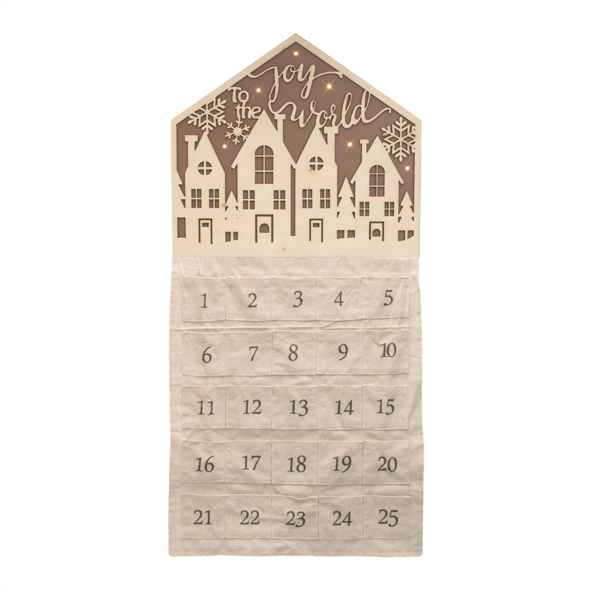 LED Joy to the World Christmas Countdown 34.5"H -Ship Only