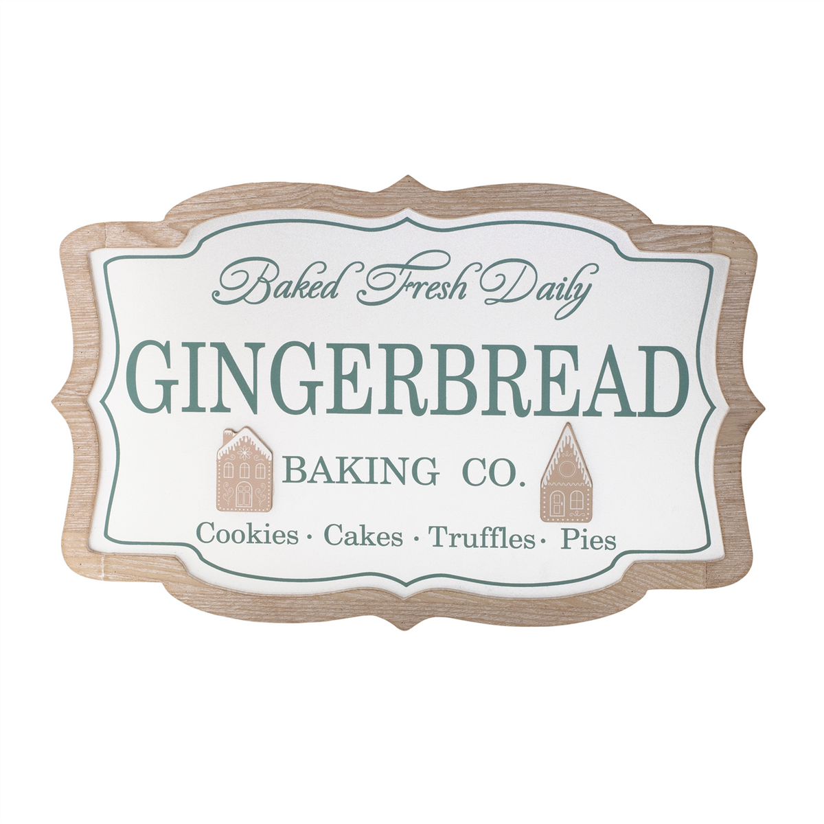 Framed Gingerbread Bakig Sign 15"L -Ship Only