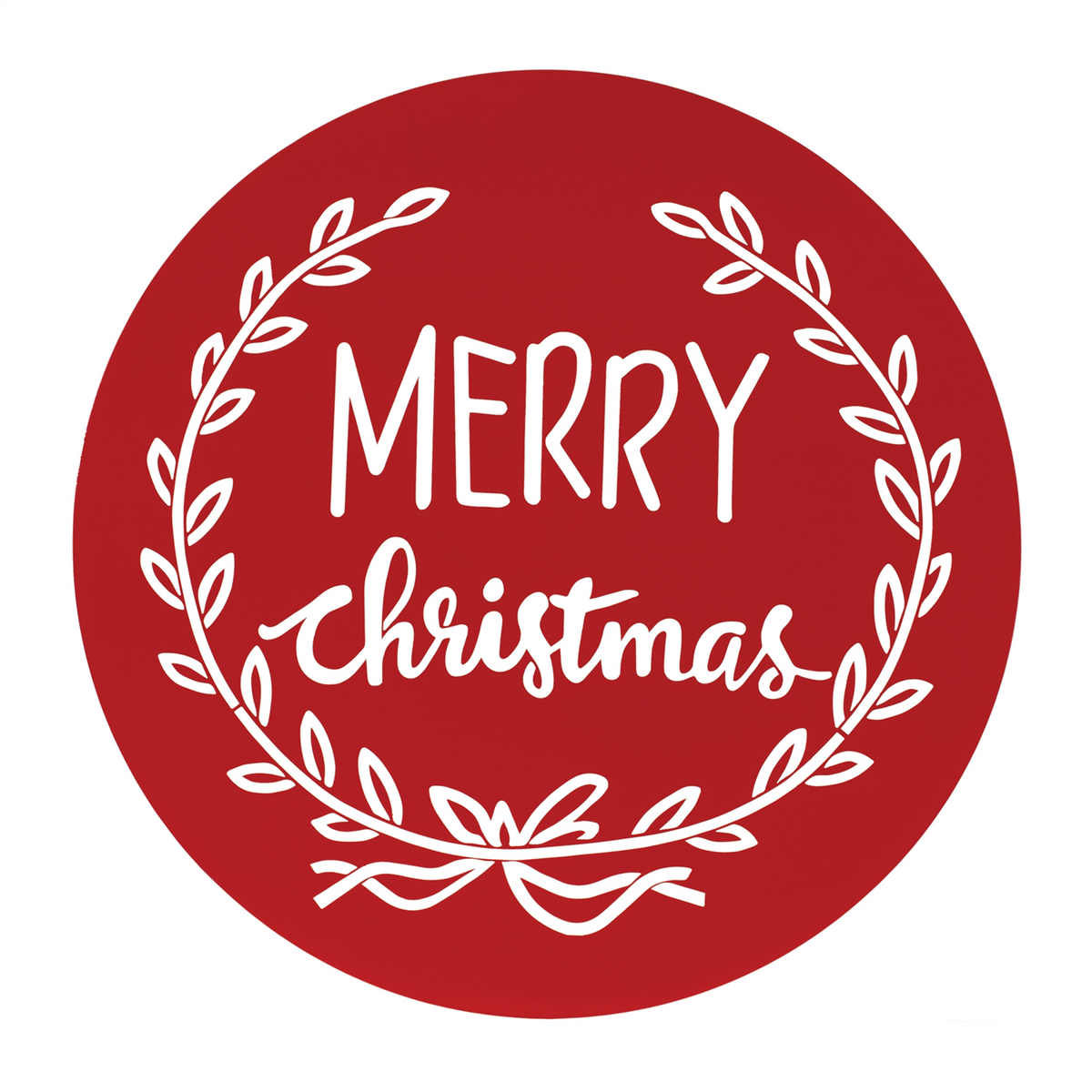 Cut Metal Merry Christmas Plaque 20"D -Ship Only