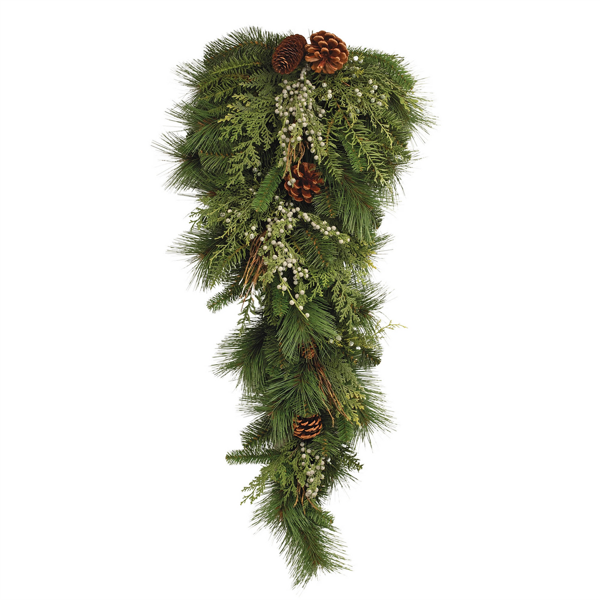 Mixed Pine Wall Swag 32”H PVC -Ship Only