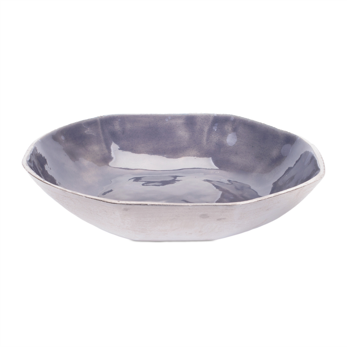 Metallic Aluminum Bowl 13.75"D -Ship Only