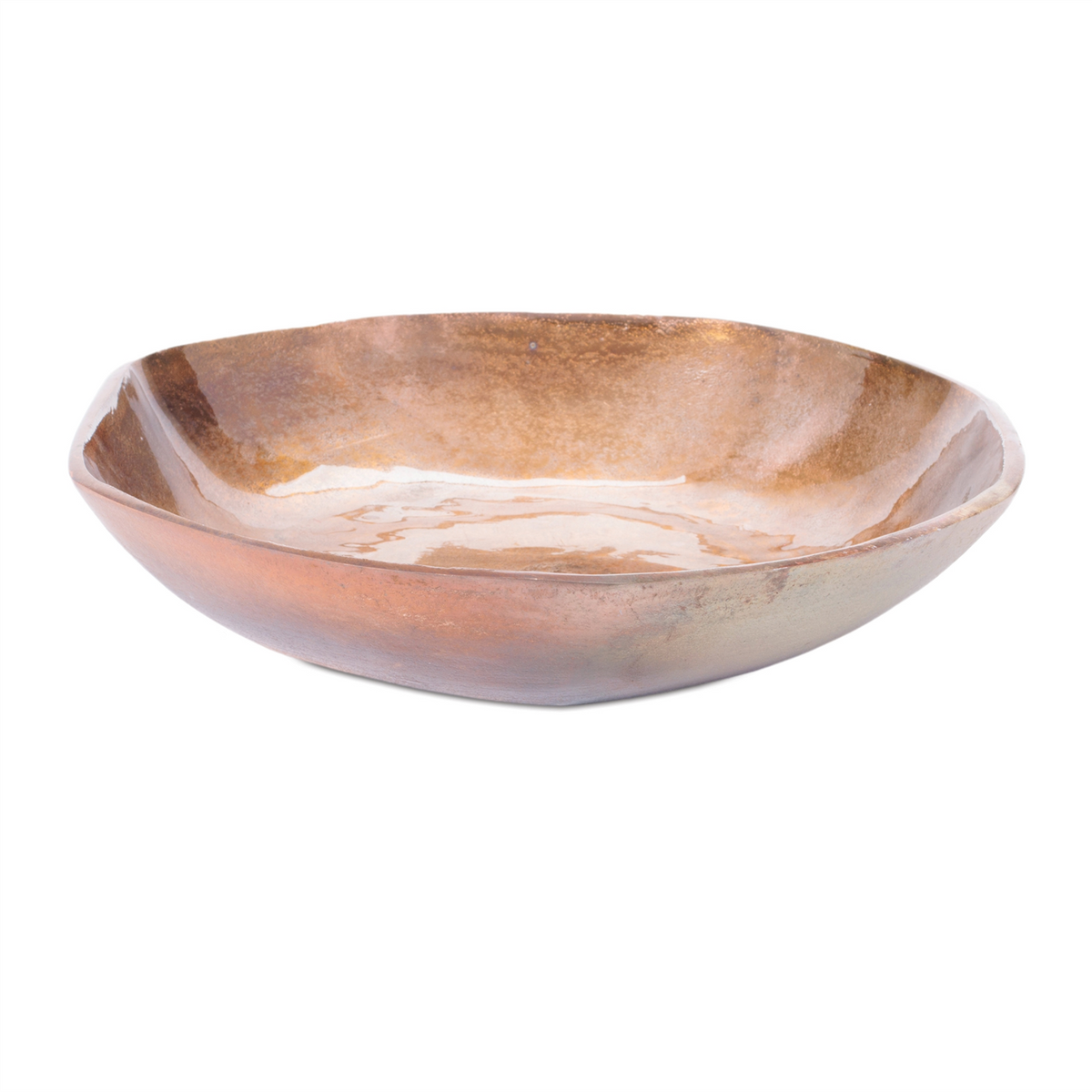 Metallic Aluminum Bowl 13.75"D -Ship Only