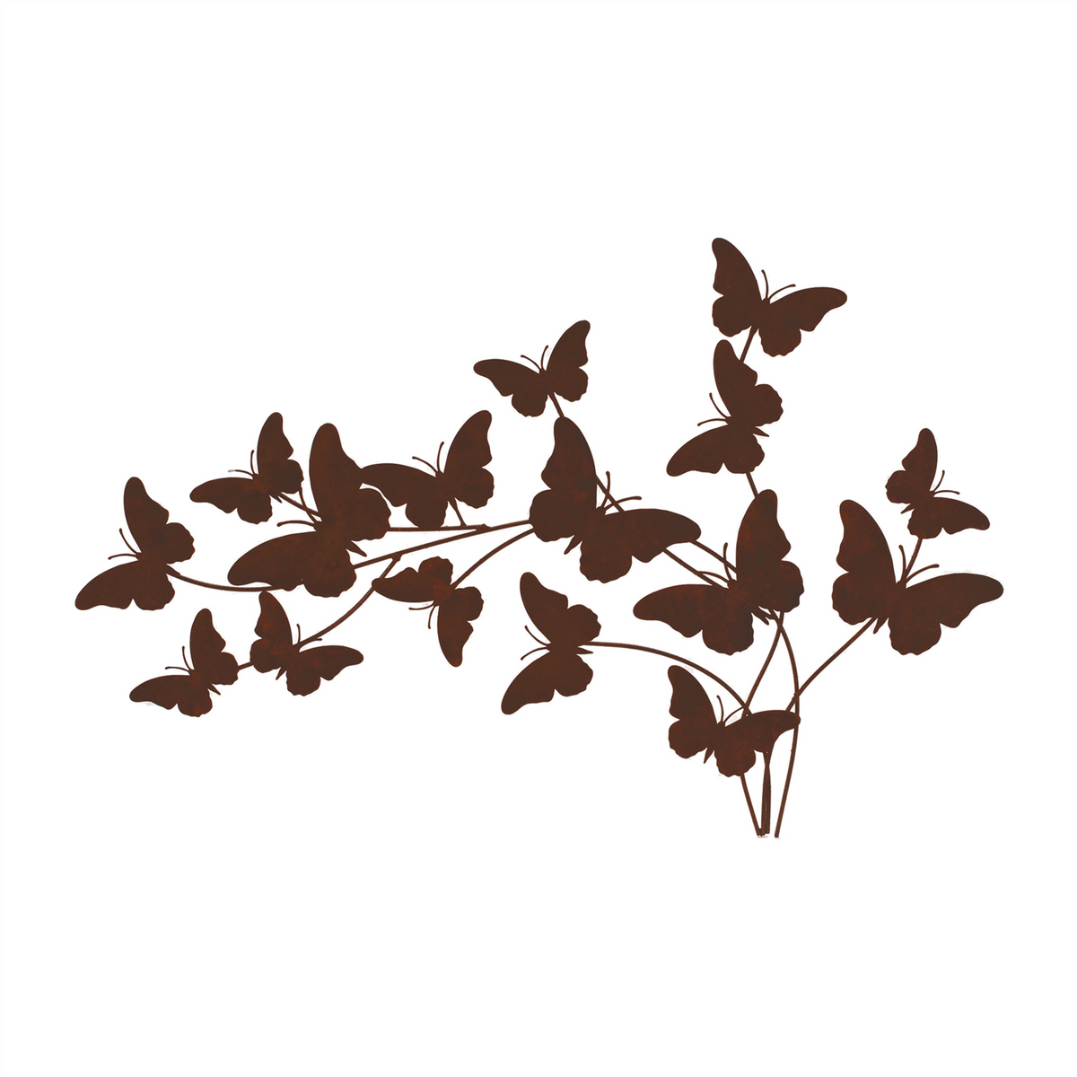 Rusted Metal Butterfly Wall Sculpture 28.75"L -Ship Only
