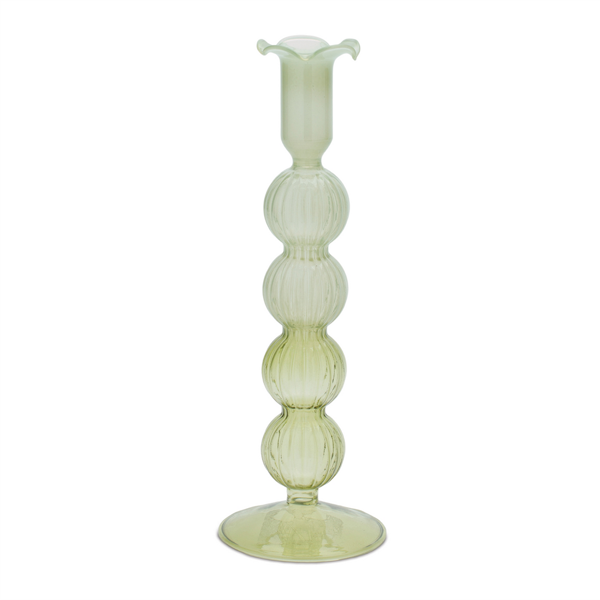 Taper Candle Holder (Set of 3) 6.5"H, 8"H, 9.75"H Glass -Ship Only