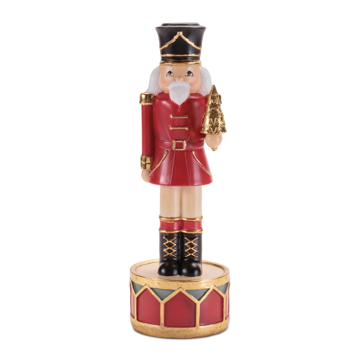 Nutcracker Candle Holder (Set of 2) 9.25”H Resin -Ship Only