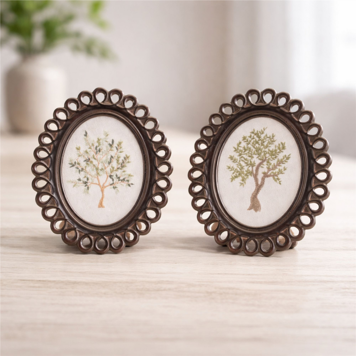 Tree Frame Tabletop (Set of 2)6”H Iron/MDF -Ship Only