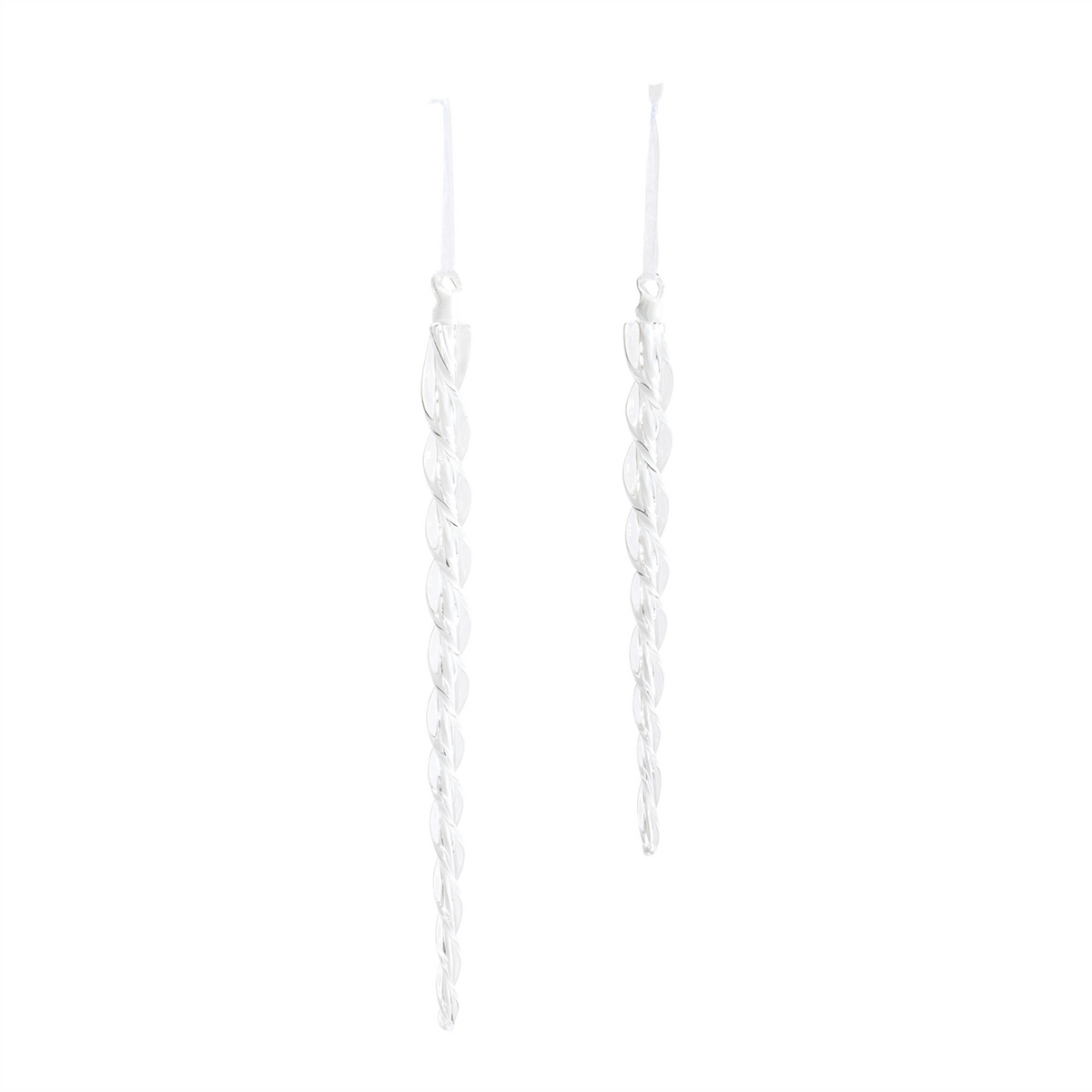 Ornament (Set of 2) 4"D, 3.75"H Glass