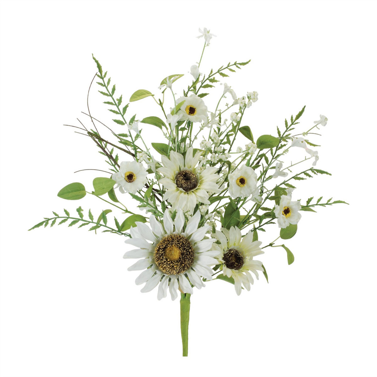 Mixed Sunflower Bush (Set of 2) 23.5”H Polyester/Plastic -Ship Only