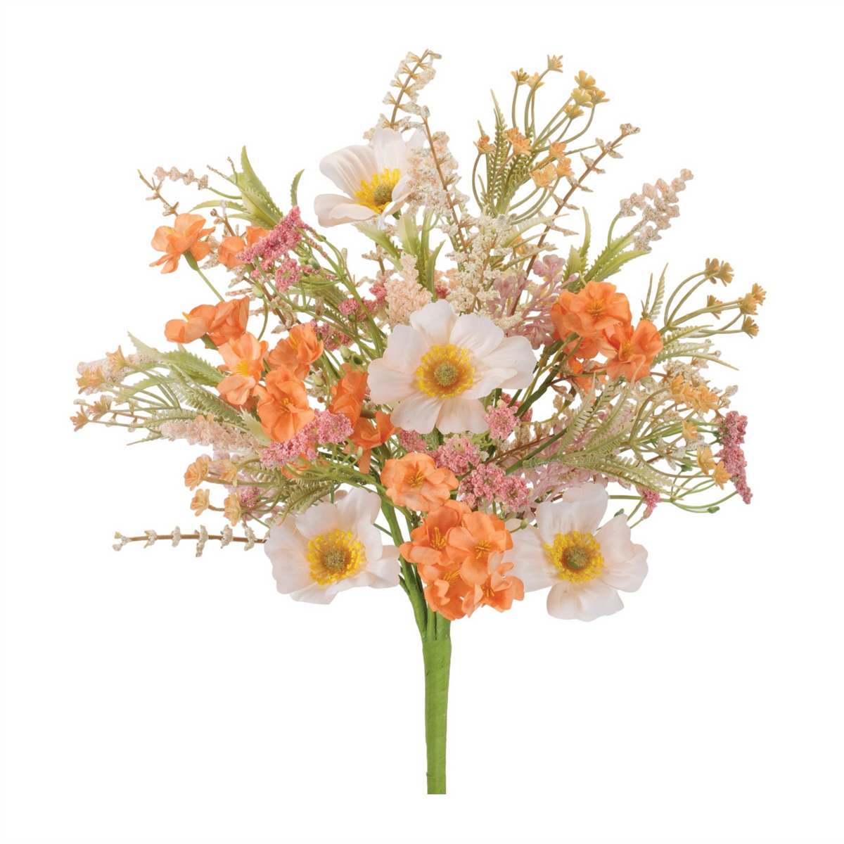 Mixed Floral Bush (Set of 2) 21”H Polyester/Plastic -Ship Only