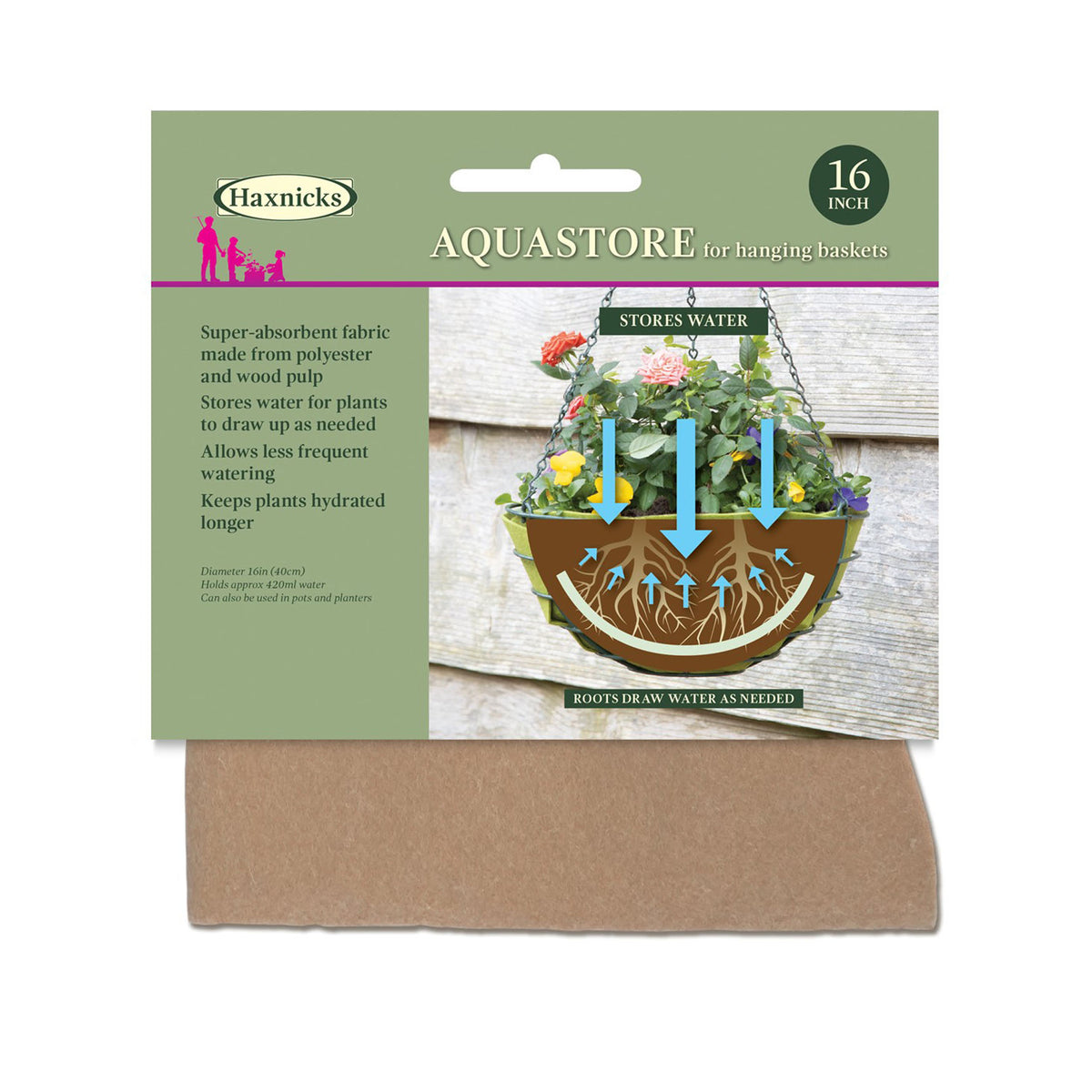 16" AquaStore Hanging Basket Liner -Ship Only