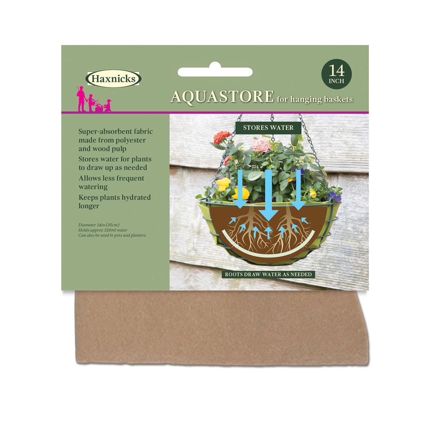 14" AquaStore Hanging Basket Liner -Ship Only