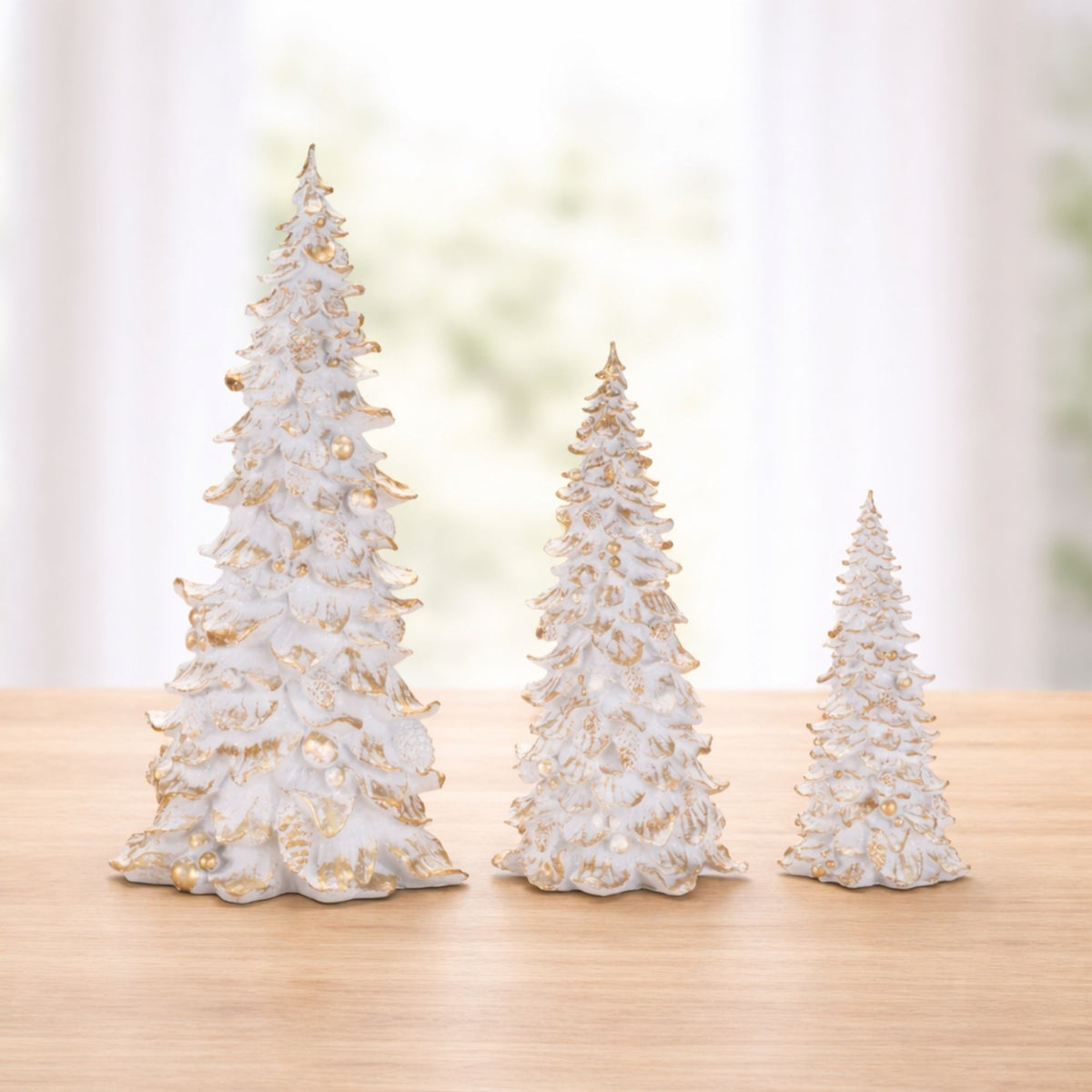 Tree (Set of 3) 7.75"H, 11"H, 15.5"H Resin -Ship Only
