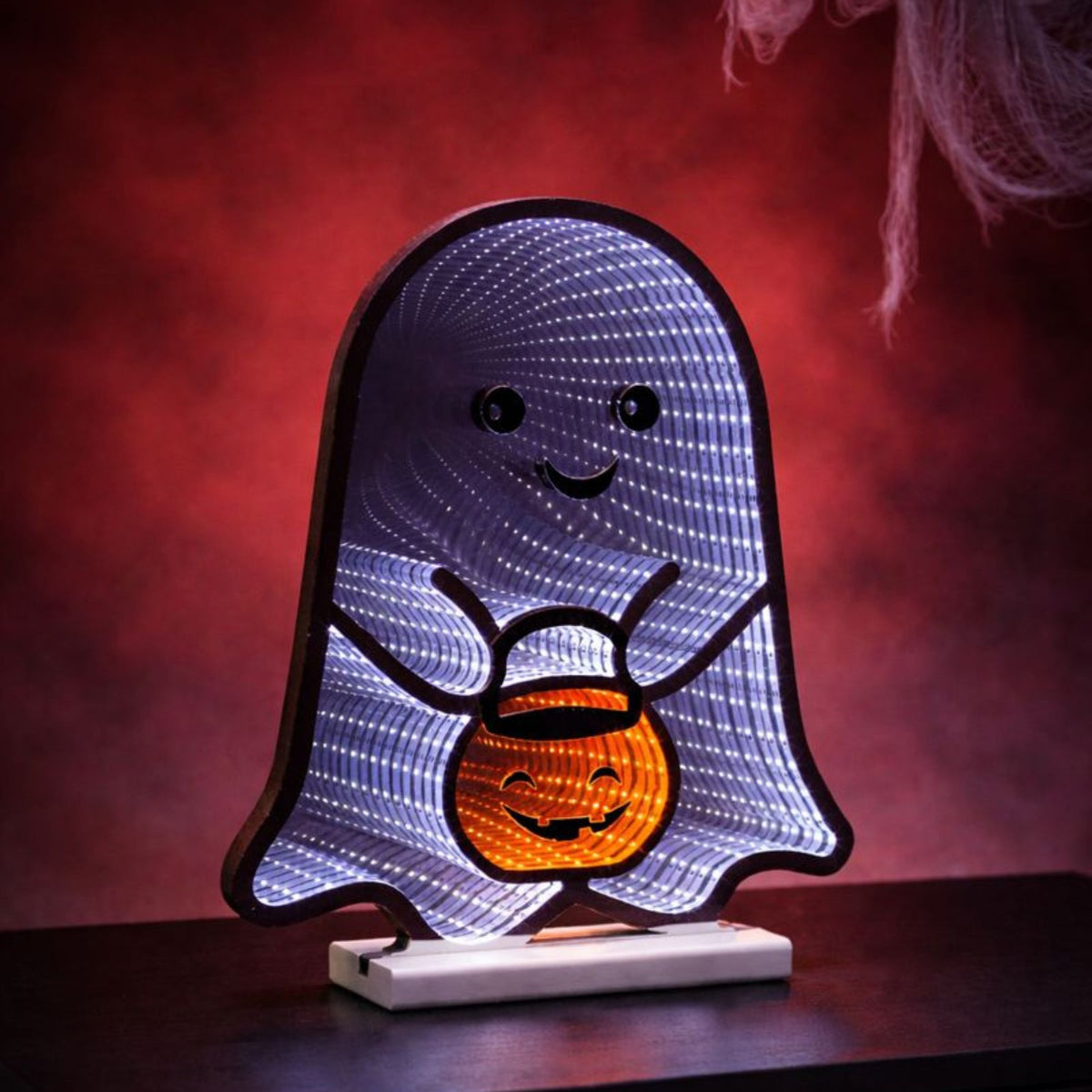 Ghost w/Candy Bucket Ekkolight 16"H -Ship Only