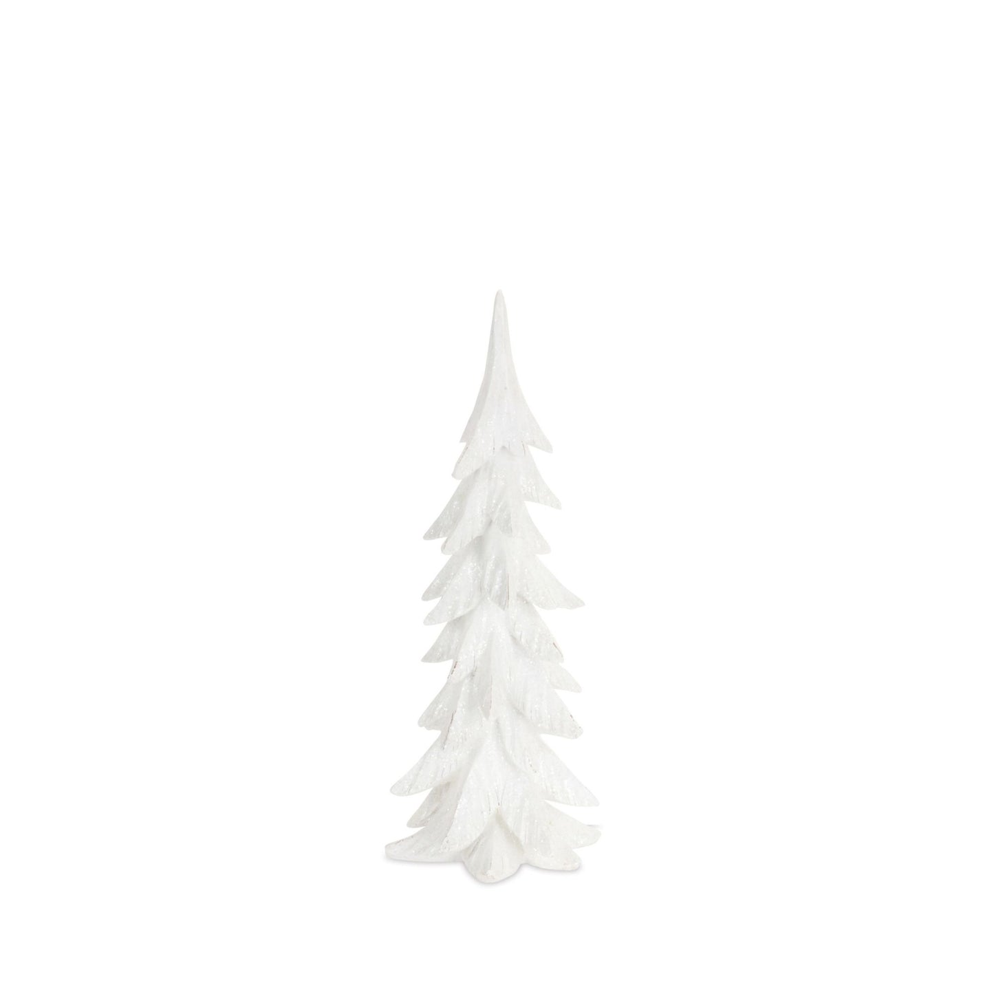 White Shimmer Tabletop Holiday Tree (Set of 3) -Ship Only