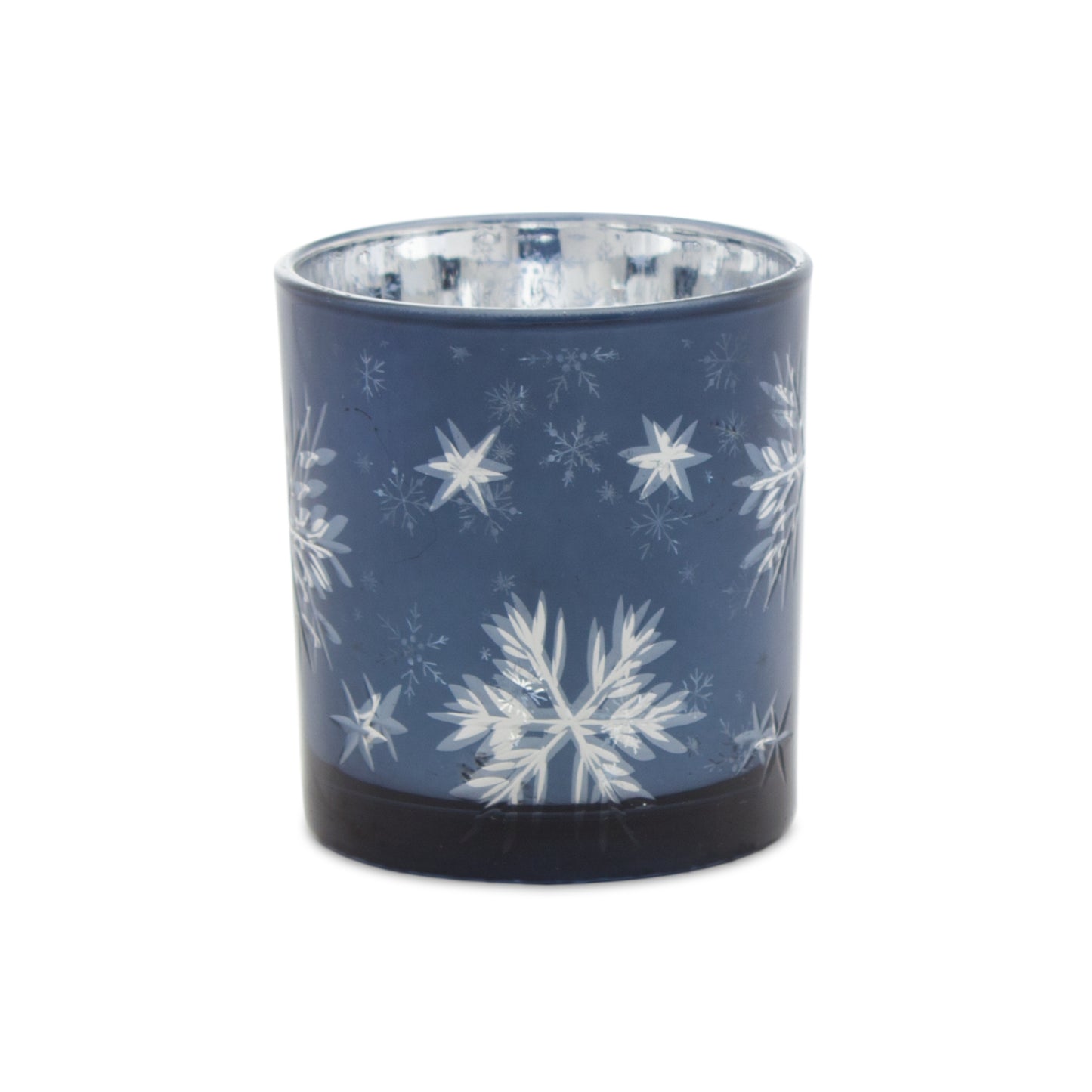 Frosted Votive Candle Holder with Snowflake Design (Set of 3) -Ship Only