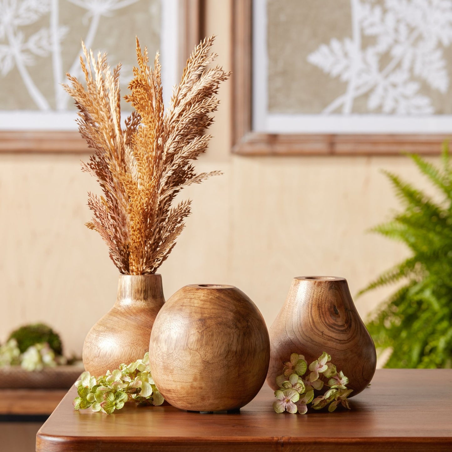 Natural Wood Bud Vase (Set of 3) -Ship Only