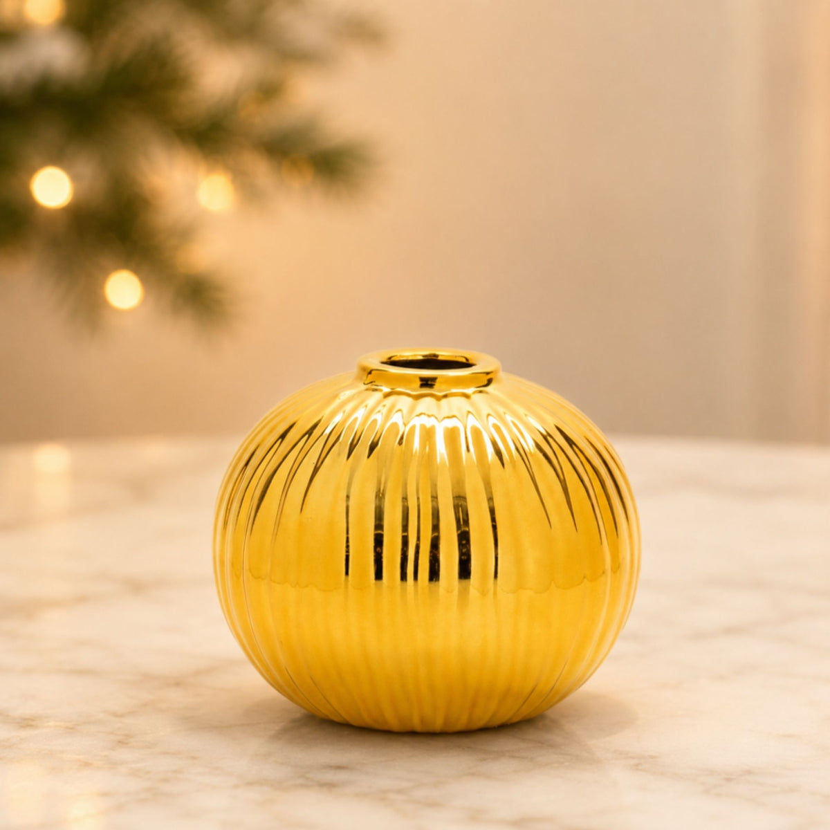 Decorative Gold Vase -Ship Only