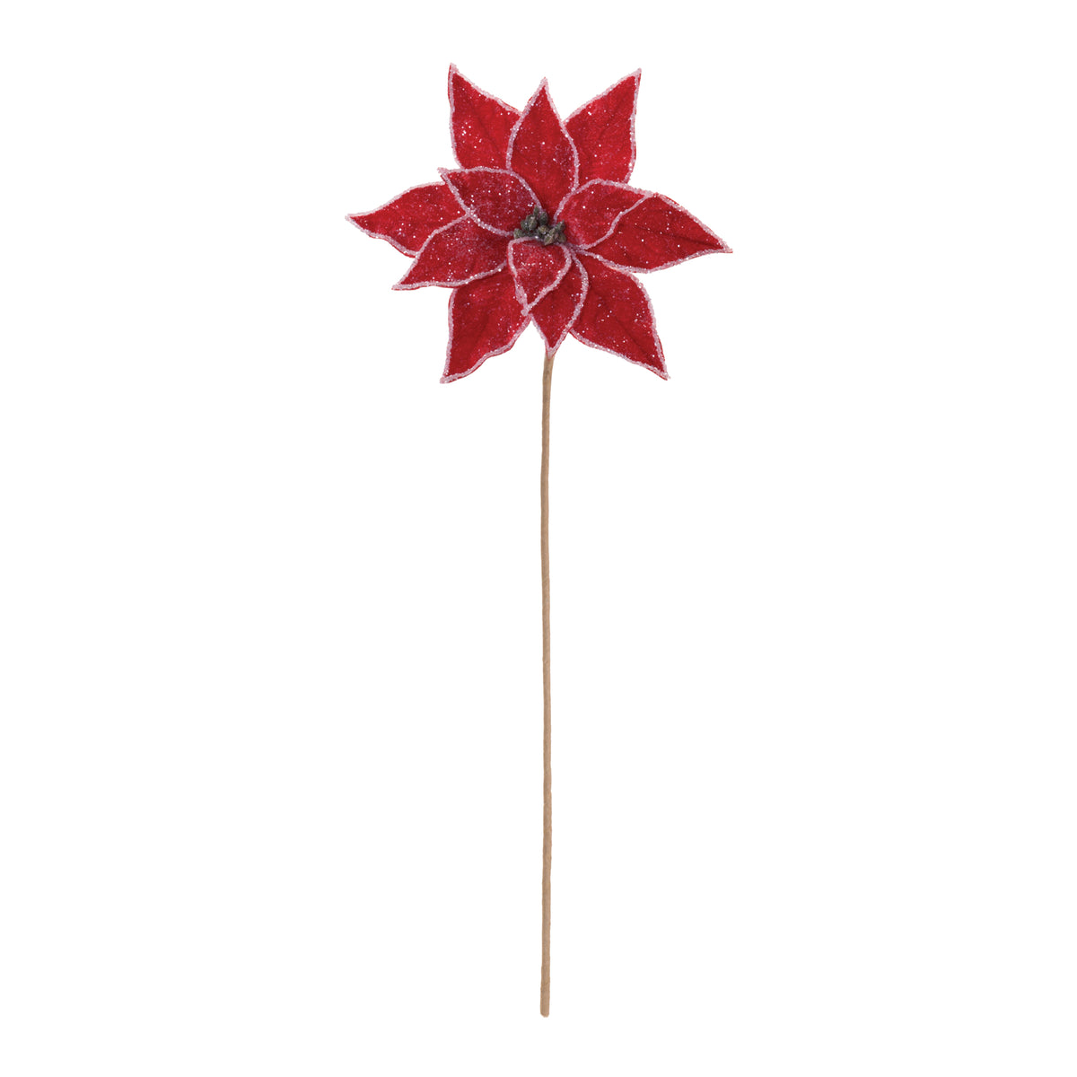 Poinsettia Stem (Set of 2) 22.75”H Polyester -Ship Only