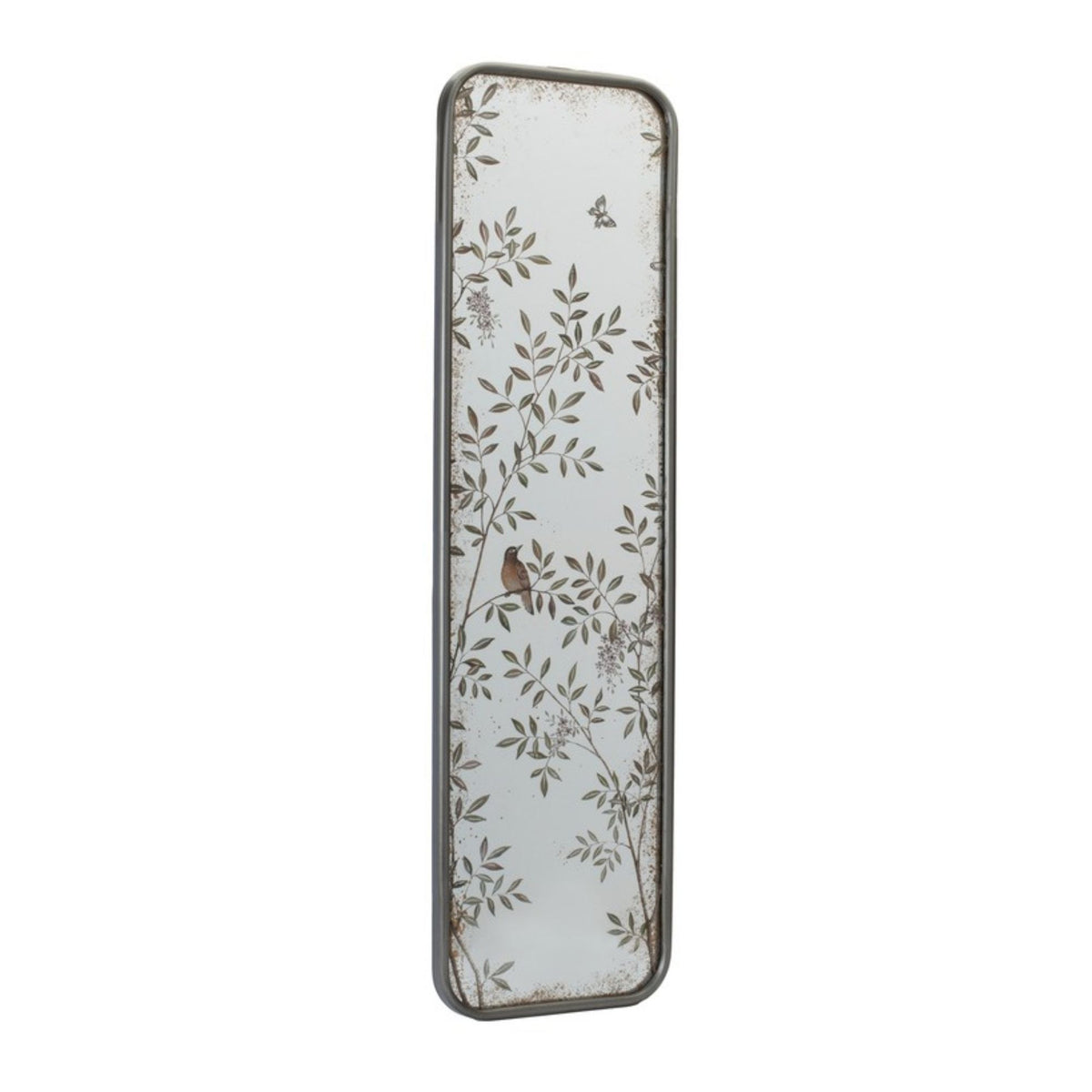 Wall Mirror with Bird and Floral Foliage Print (Set of 2) -Ship Only