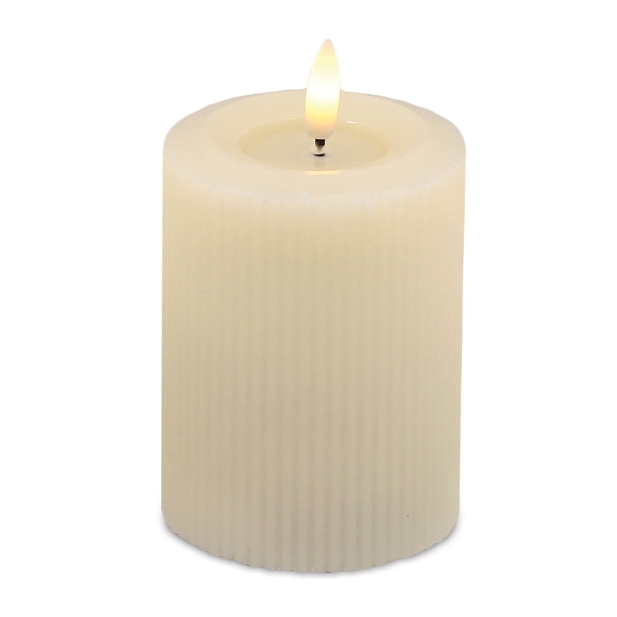 FIA Wick Candle (Set of 2) 3"D x 4"H CREAM Wax/Plastic 2 C Batteries Not Included 4 & 8 Hr Timer -Ship Only