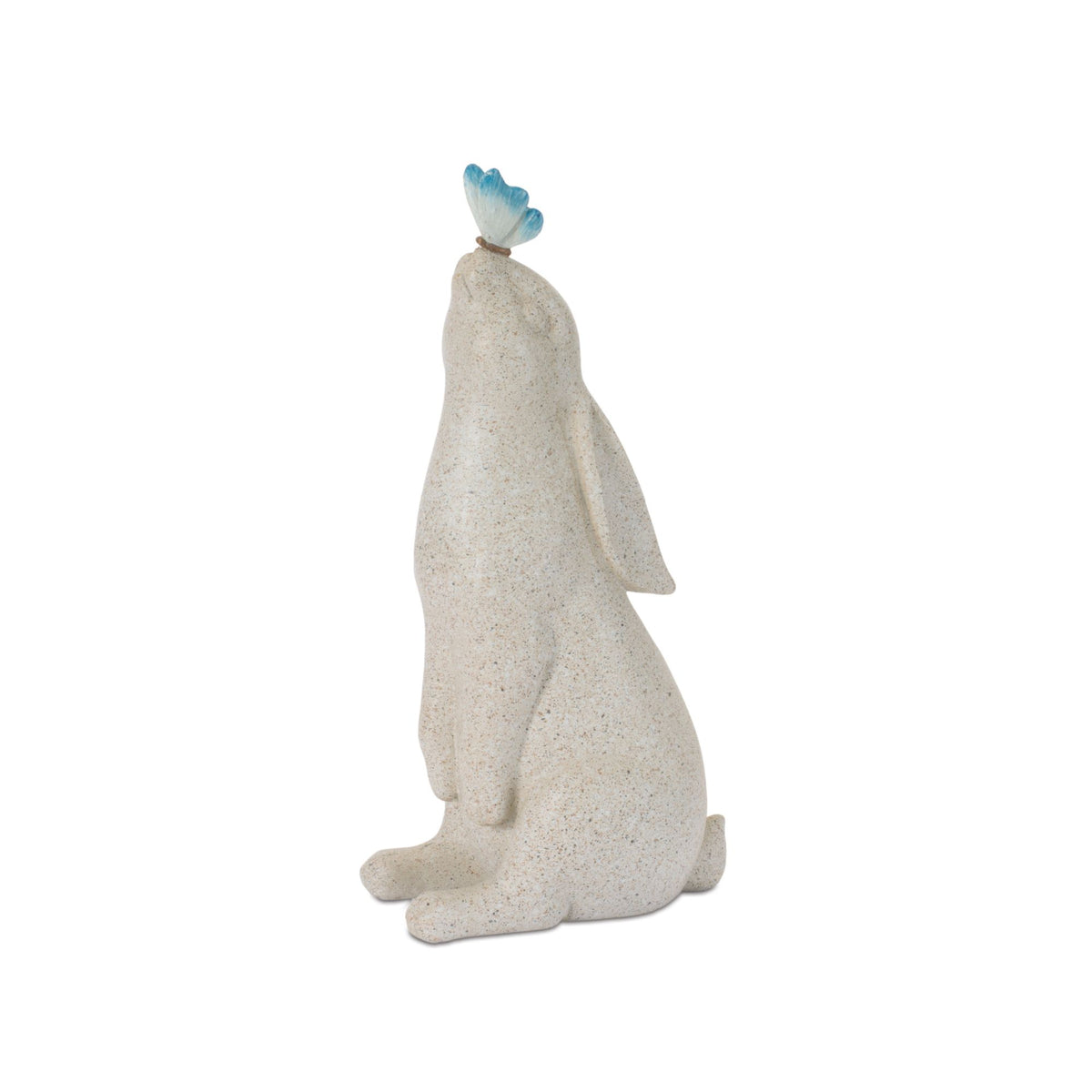 Rabbit w/Bird & Butterfly (Set of 2) 10”H Resin -Ship Only