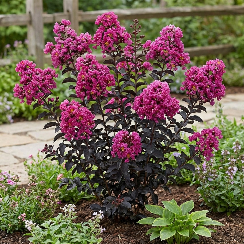 Black Diamond Purely Purple Crape Myrtle (Lagerstroemia indica Black Diamond 'Purely Purple') - 3 gallon -Ship Only