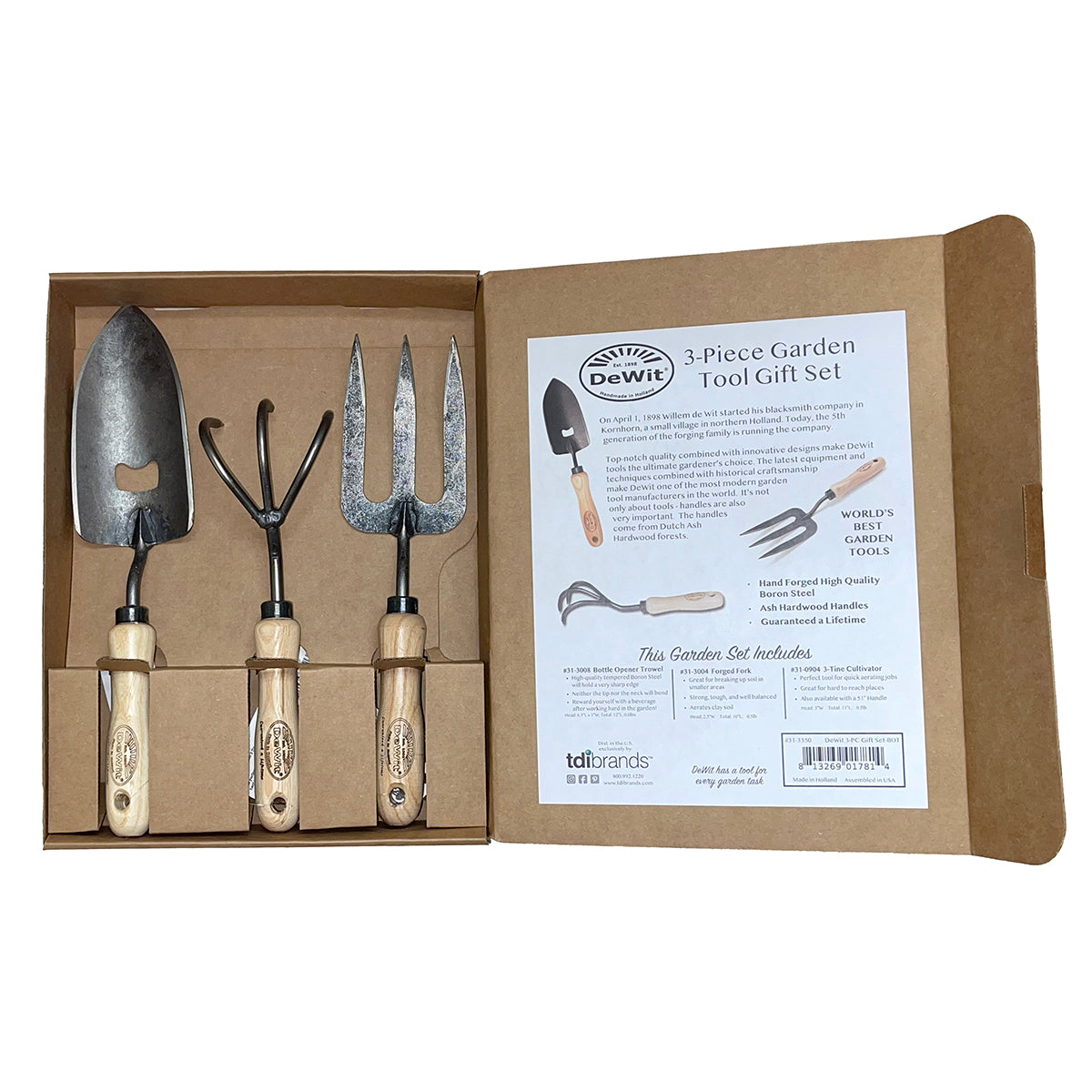 DeWit Tool Gift Set - 3 Piece Essentials for Dad -Ship Only