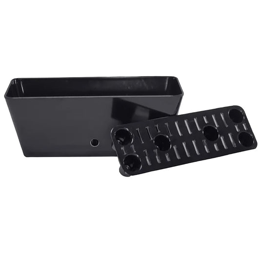 16" Black Rectangular Self-Watering Bamboo Planter -Ship Only