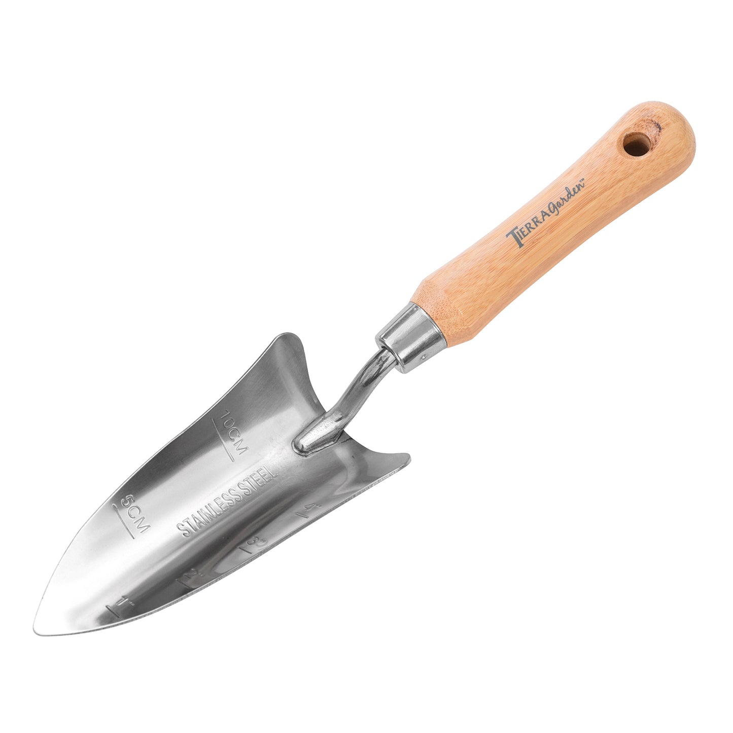 Stainless Steel Transplanter with Bamboo Handle -Ship Only