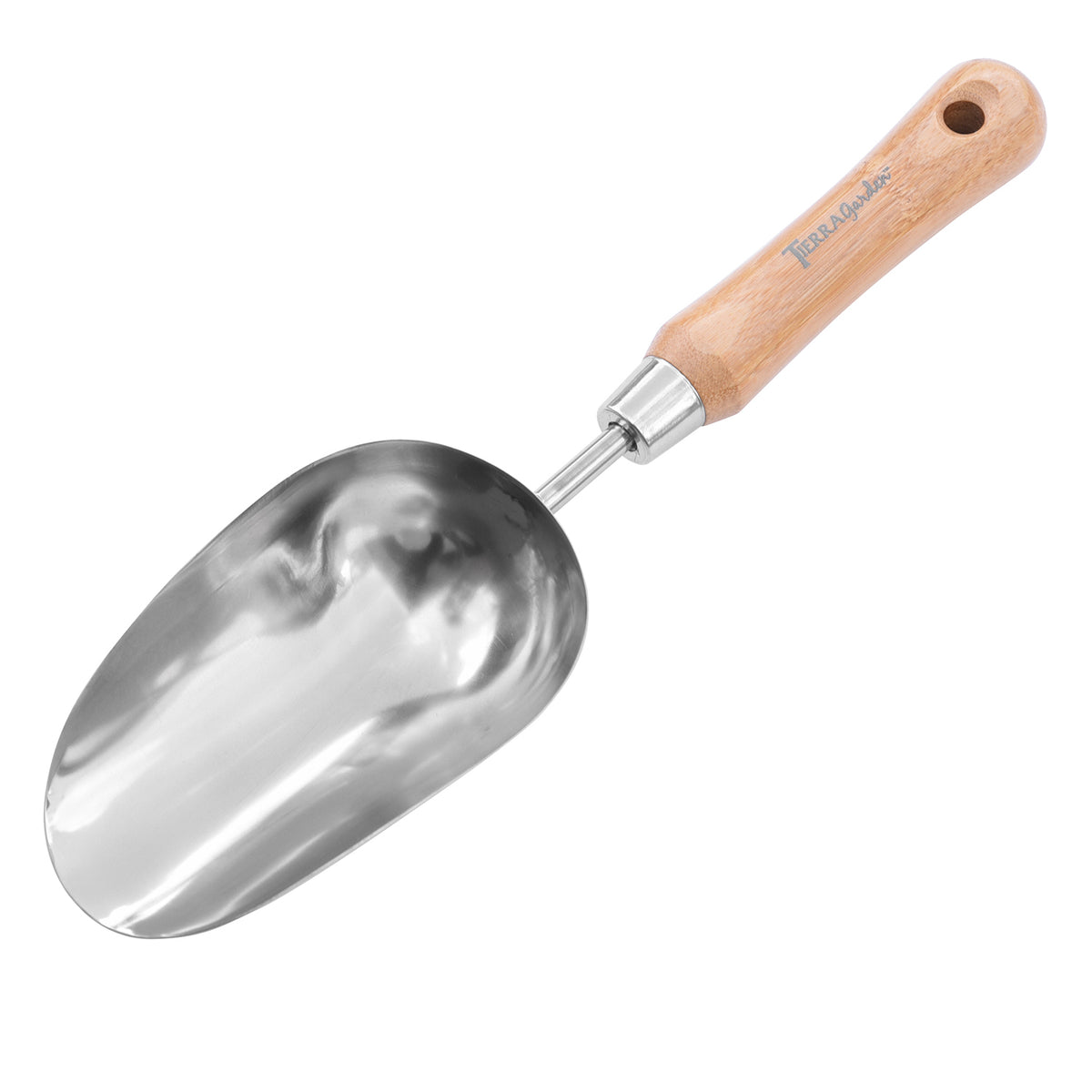 Stainless Steel Scoop with Bamboo Handle -Ship Only